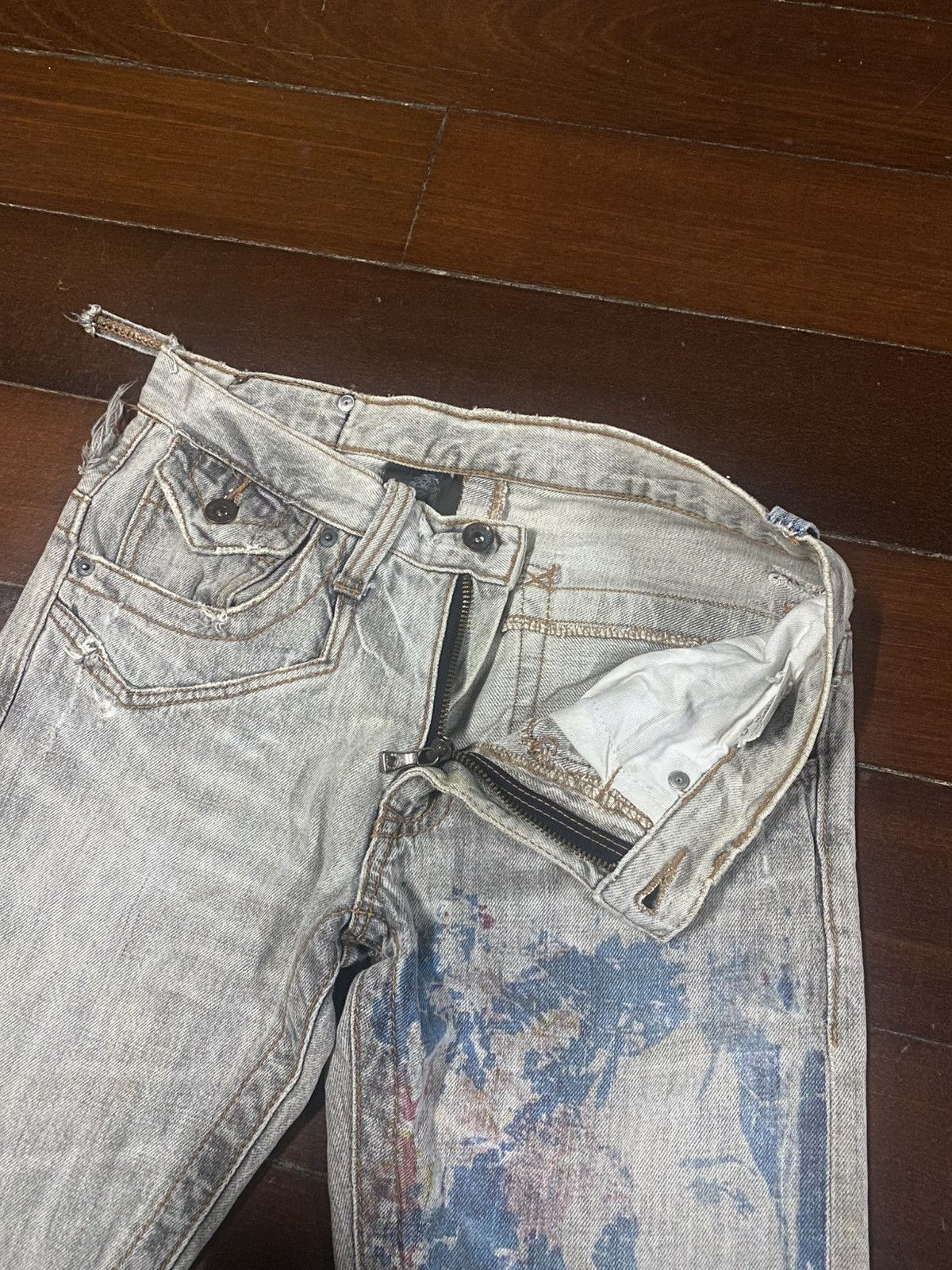 semanticdesign Semantic Design Clawmark art design Thrashed Denim Jeans Size US 34 / EU 50 - 8 Thumbnail