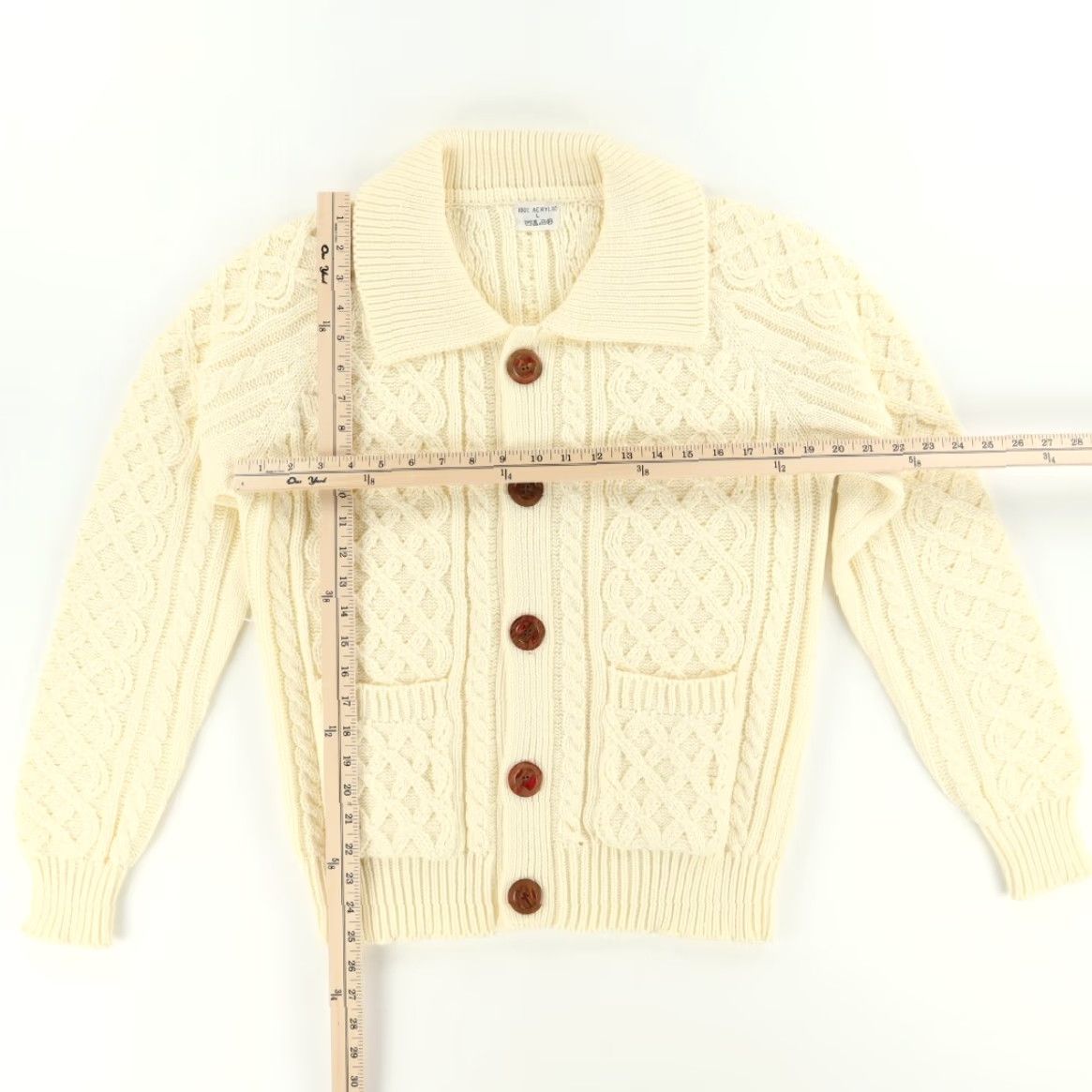 Vintage VTG Fisherman Button Up Cardigan Sweatshirt Shirt Natural Men's L Size US L / EU 52-54 / 3 - 3 Thumbnail