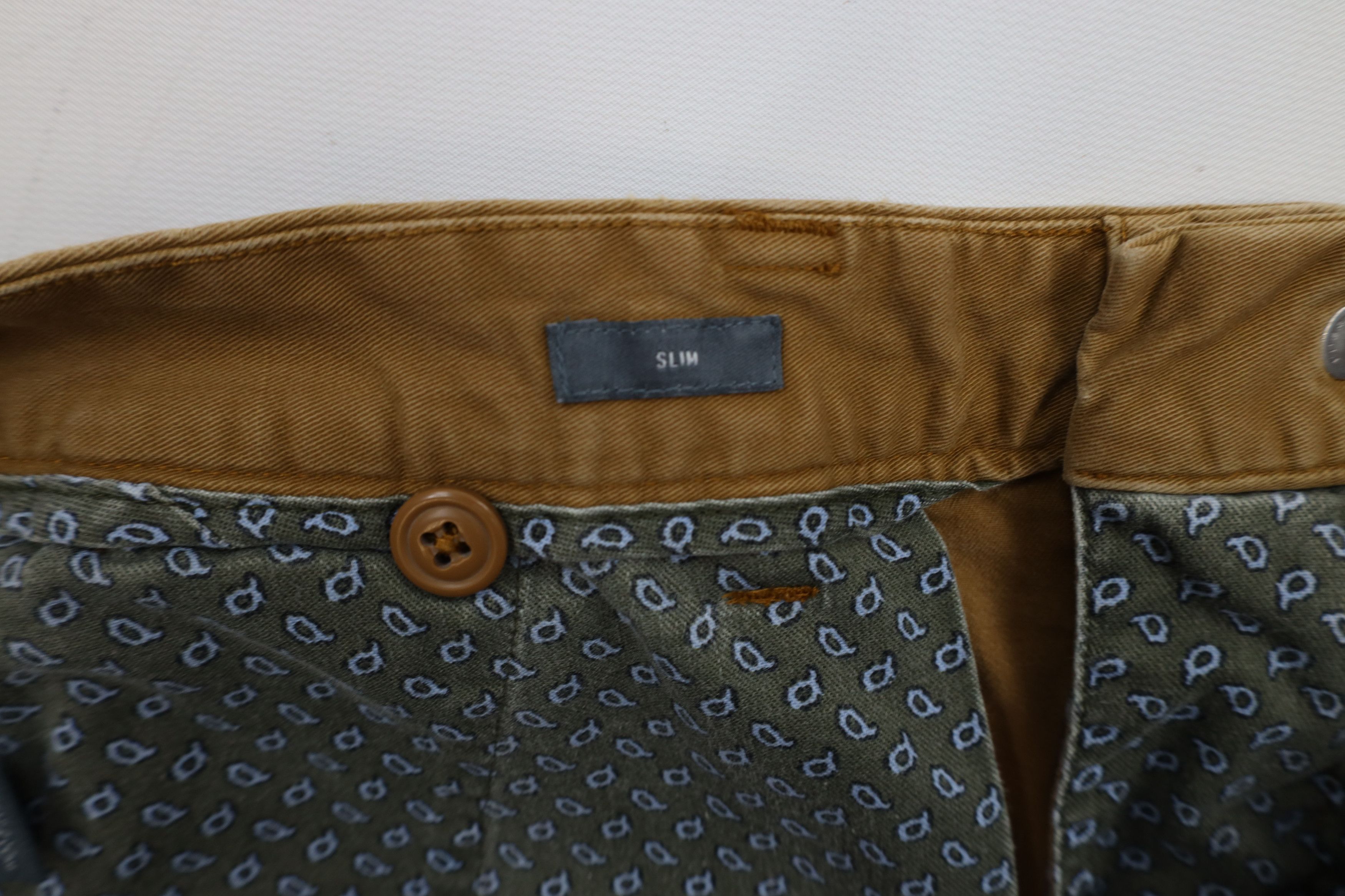 Bonobos × Vintage Bonobos Faded Stretch Slim Fit Chino Pants Trousers Brown Size US 35 - 10 Thumbnail