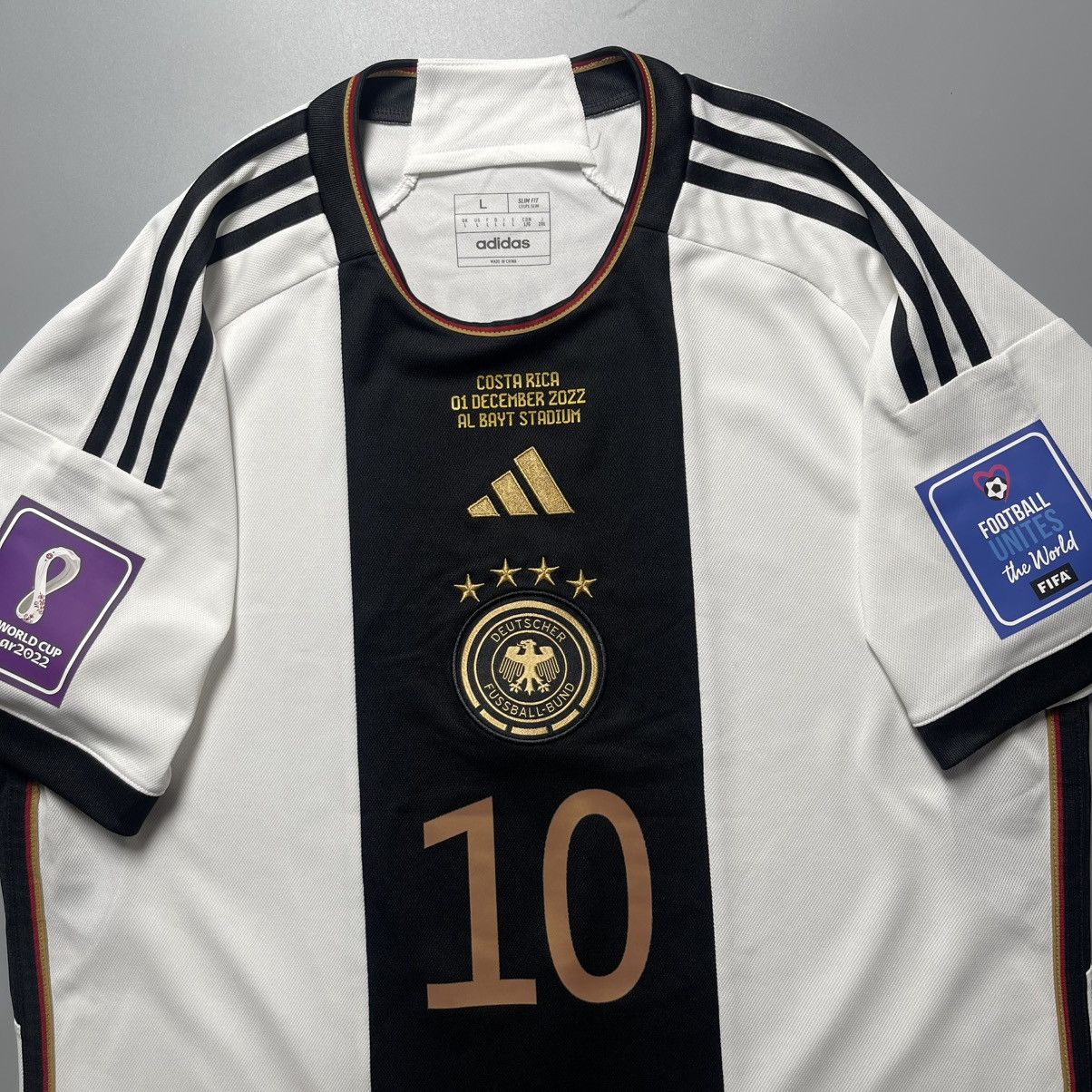 Adidas GERMANY ADIDAS 2022 WORLD CUP SOCCER HOME JERSEY #10 GNABRY Size US L / EU 52-54 / 3 - 4 Thumbnail