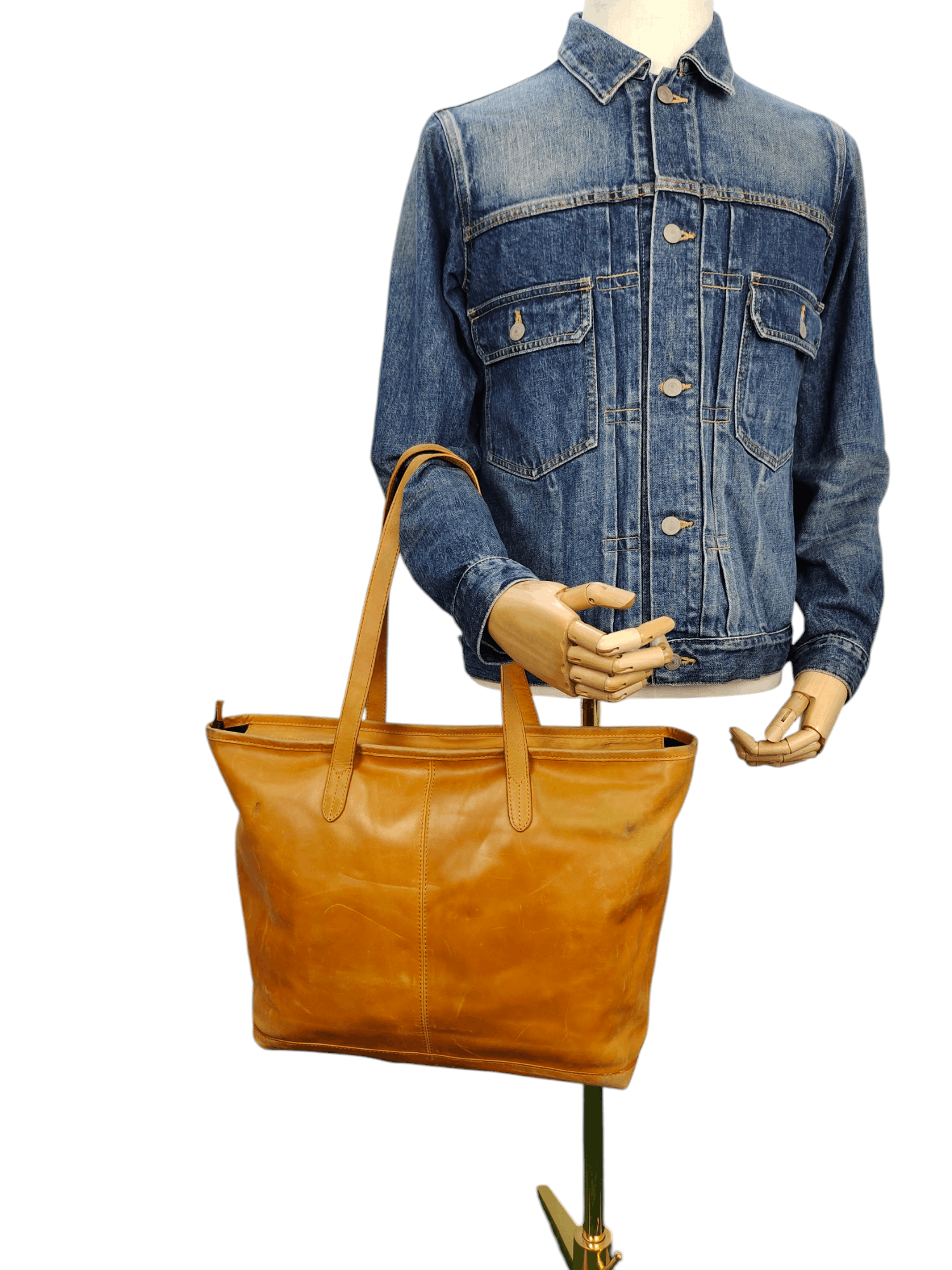 Comme des Garcons Vintage Nano Universal Japan Patina Leather Tote Bag Size ONE SIZE - 4 Thumbnail