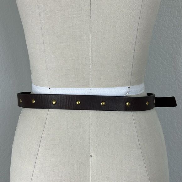 Gucci Gucci Bridle Bit Leather Loop Studded Belt Slide Brass Logo Size ONE SIZE - 5 Thumbnail