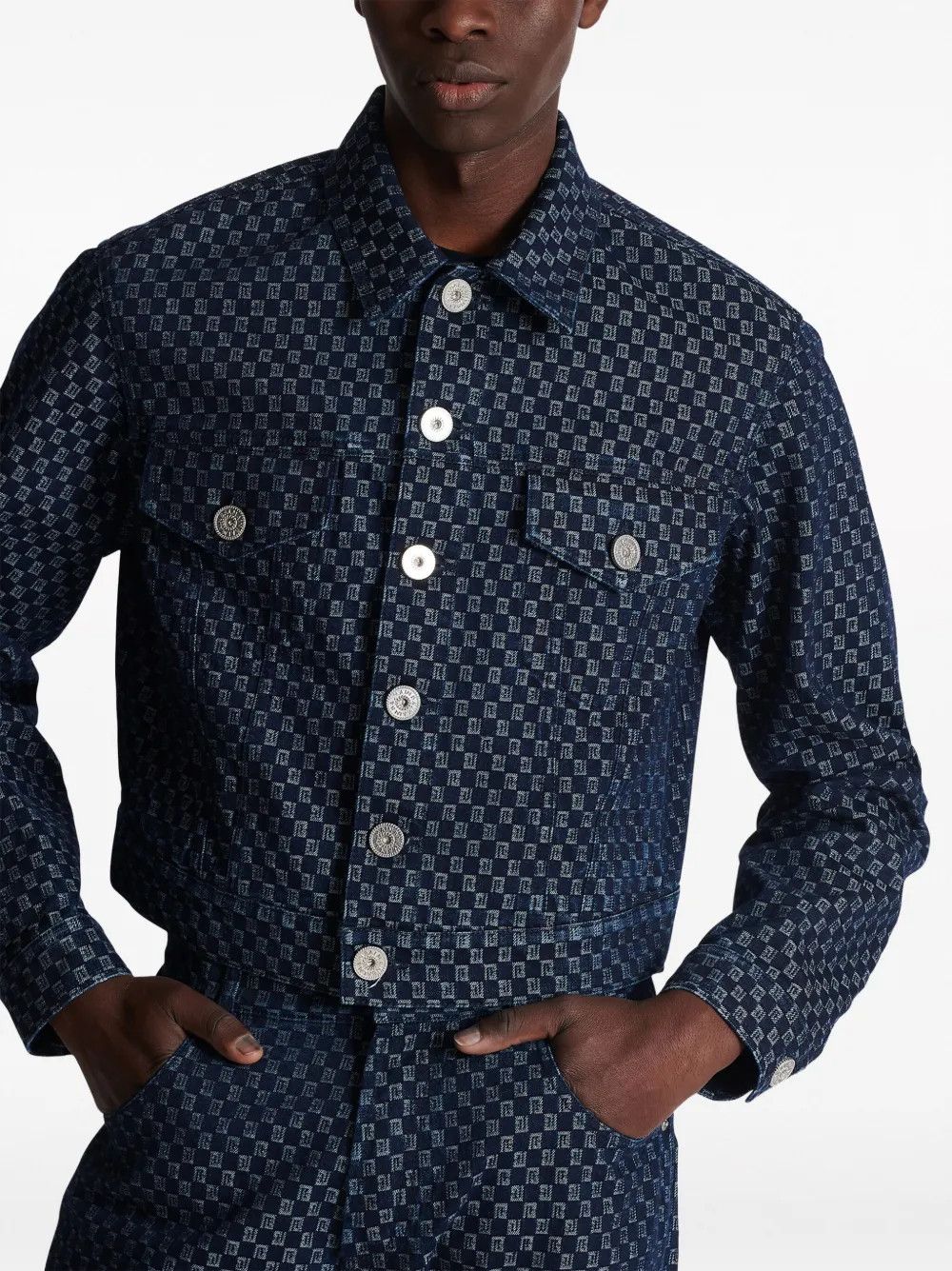 Balmain o1y0426 Denim Jacket in Blue Size US M / EU 48-50 / 2 - 6 Thumbnail