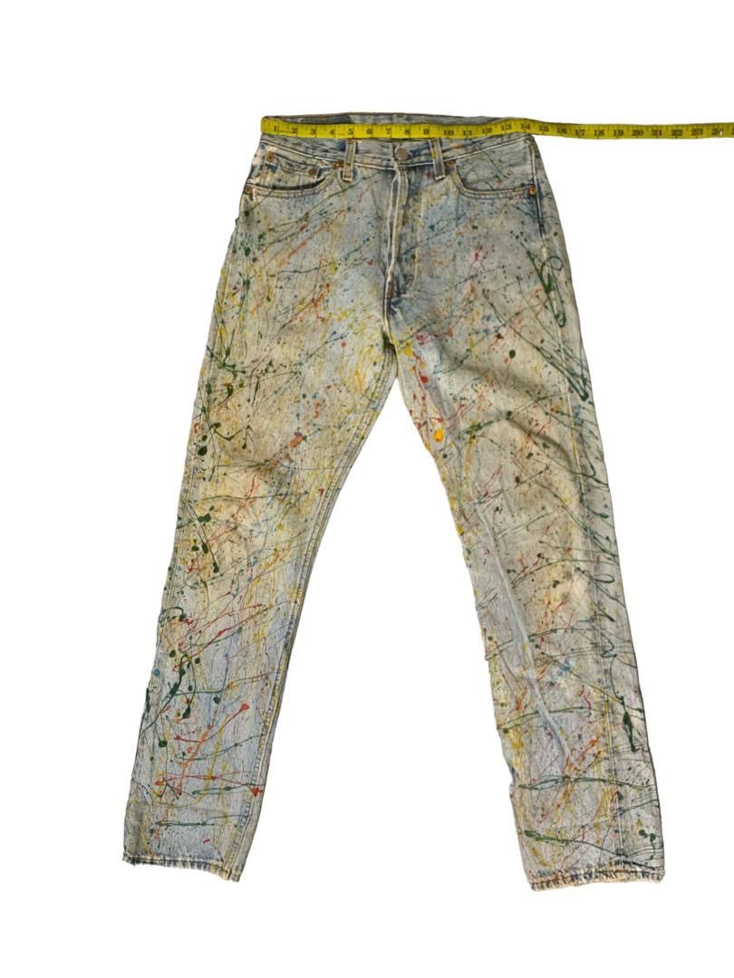 Levi's Vintage Clothing Vintage Levi’s 501 Painting Denim Size 29" - 9 Thumbnail