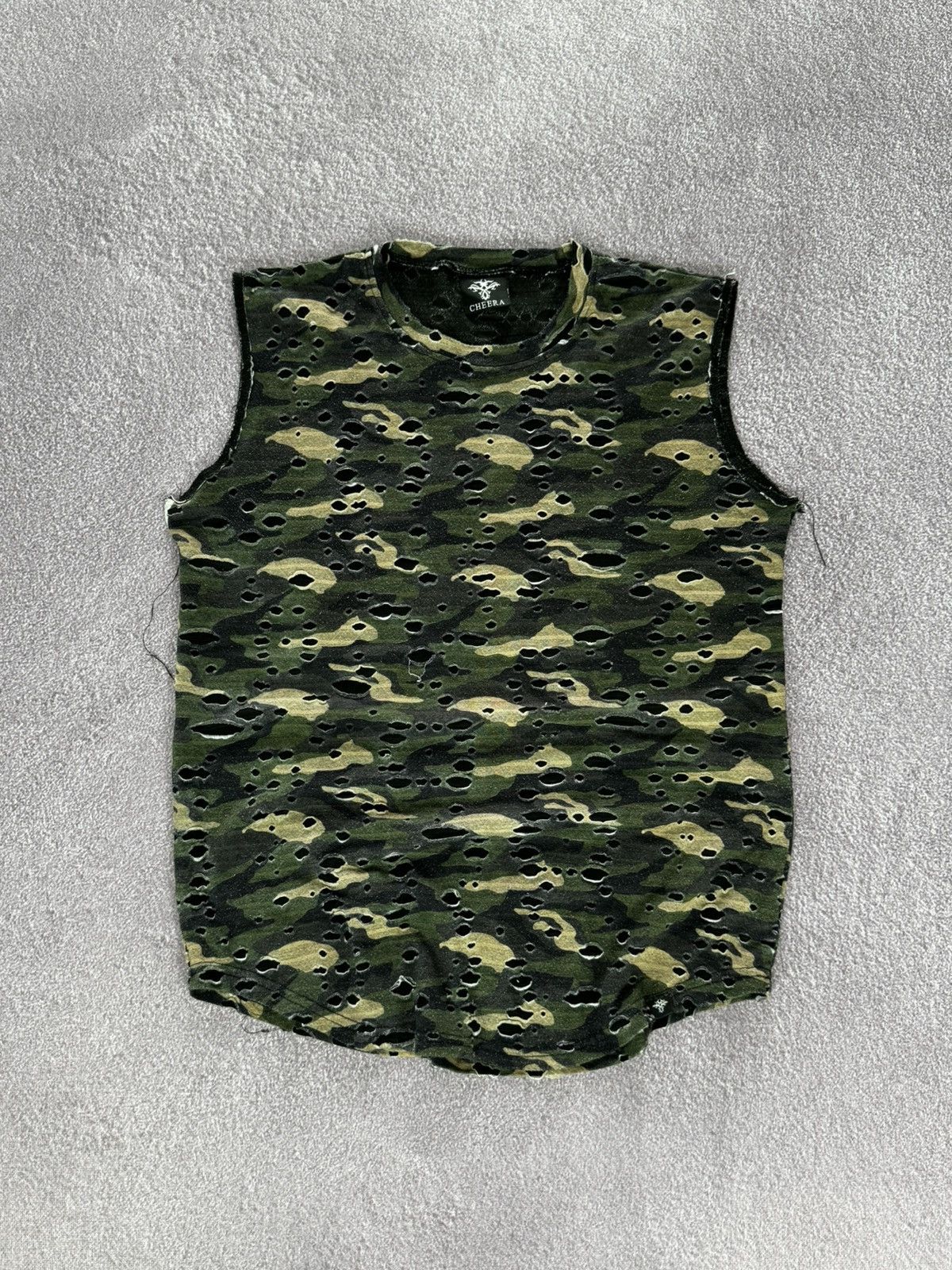 Japanese Brand Japanese Vibe Y2K Distressed Biker Tank Top Shirt Size M / US 6-8 / IT 42-44 - 1 Thumbnail