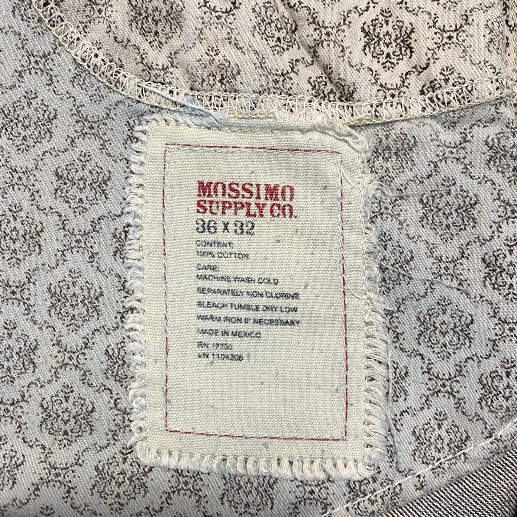 Mossimo Mossimo Supply Co Dylan Jeans Mens Slim Blue Denim 36×32 Bootcut 5-Pocket Distressed Grunge Art Casual Menswear Size US 36 / EU 52 - 5 Thumbnail