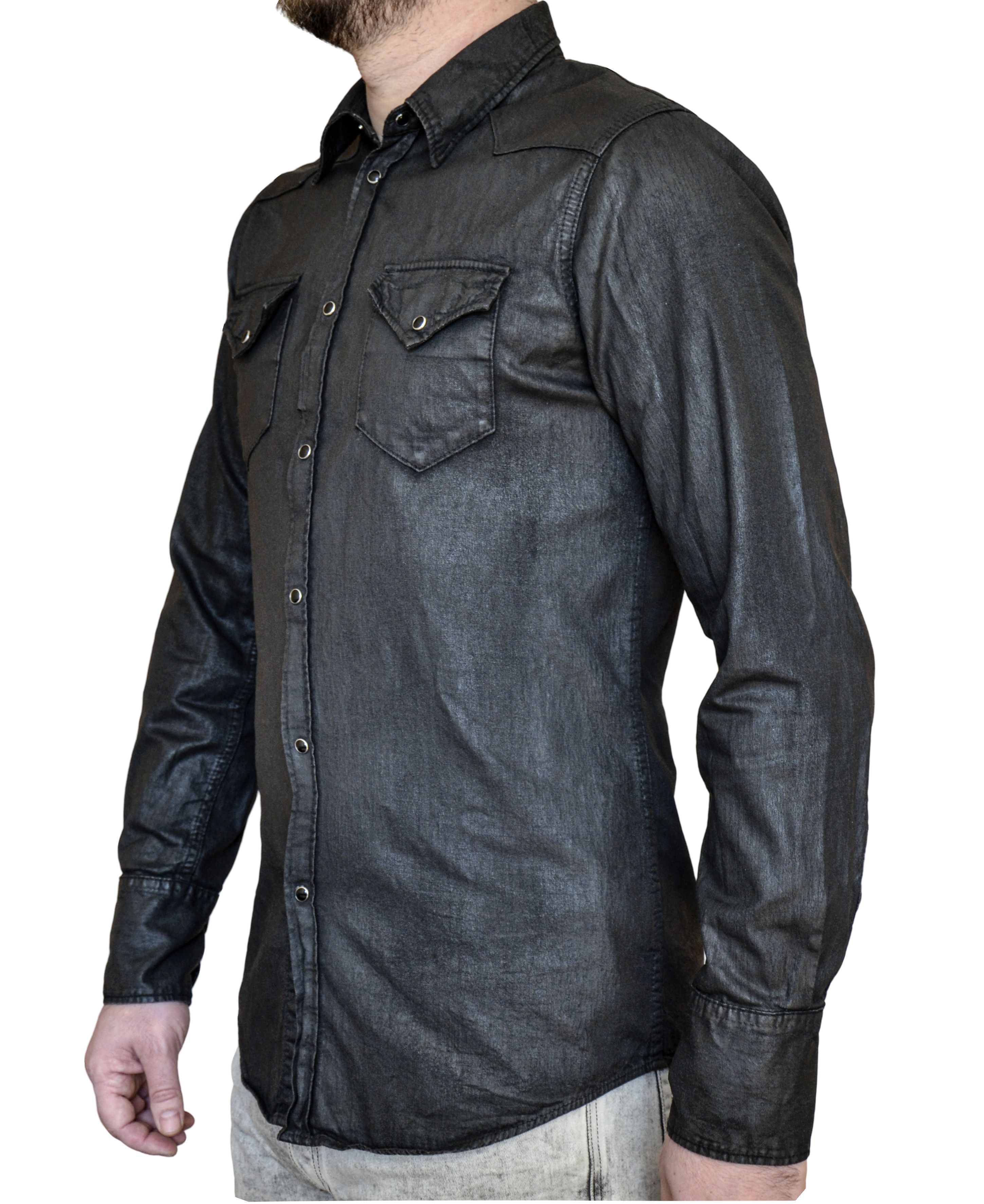 Dsquared2 DSQUARED2 Waxed-Coated Western Shirt Size US L / EU 52-54 / 3 - 3 Thumbnail
