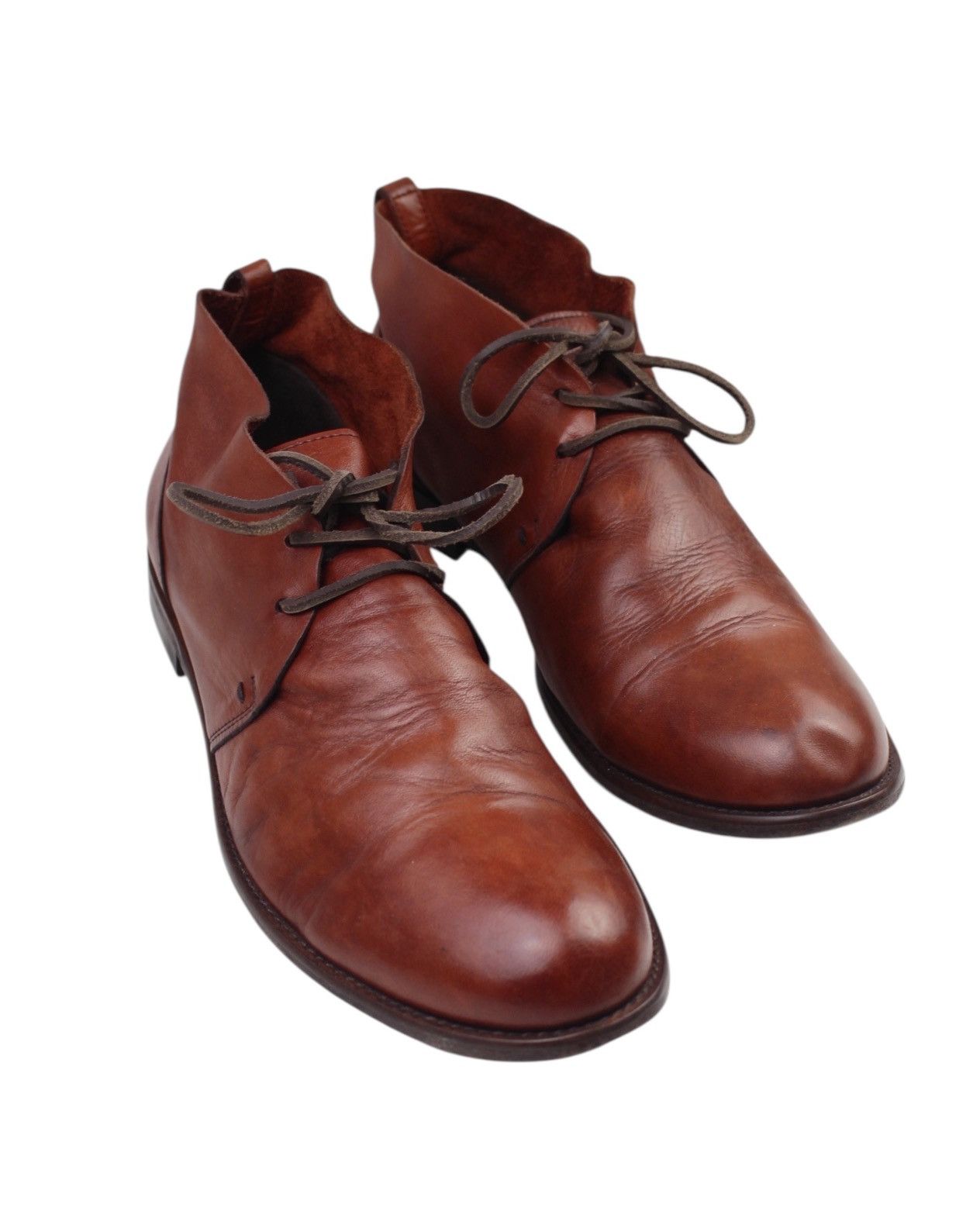 Japanese Brand 2000S SHIPS JAPAN HANDMADE BROWN LEATHER CHUKKA BOOTS Size US 10 / EU 43 - 5 Thumbnail