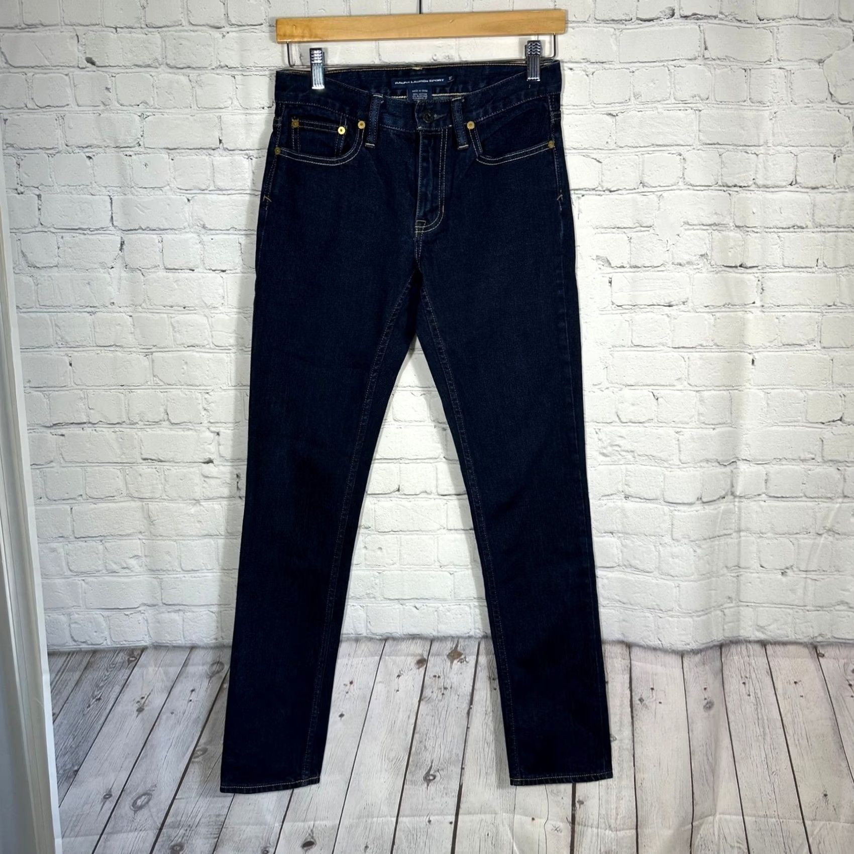 Polo Ralph Lauren Ralph Lauren Sport Blue Label Jeans Womens 27 Slim Indigo 5-Pocket Embroidered Crest Stretch Cotton Blend Denim 32Inseam Womens Size 27" / US 4 / IT 40 - 4 Thumbnail