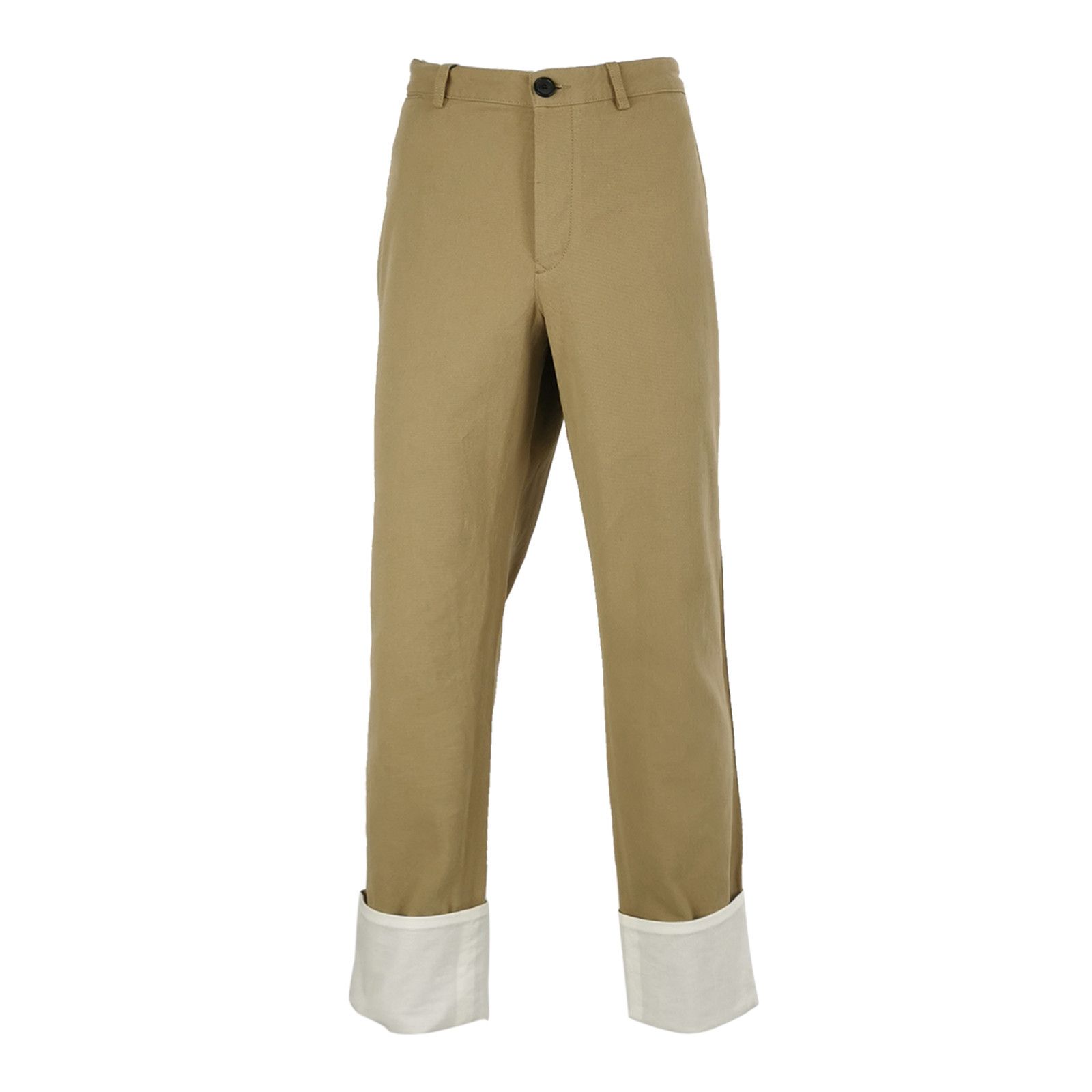 Loewe Loewe Contrast Cuff Cotton Straight-Leg Pants Size 50 Size US 34 / EU 50 - 1 Thumbnail