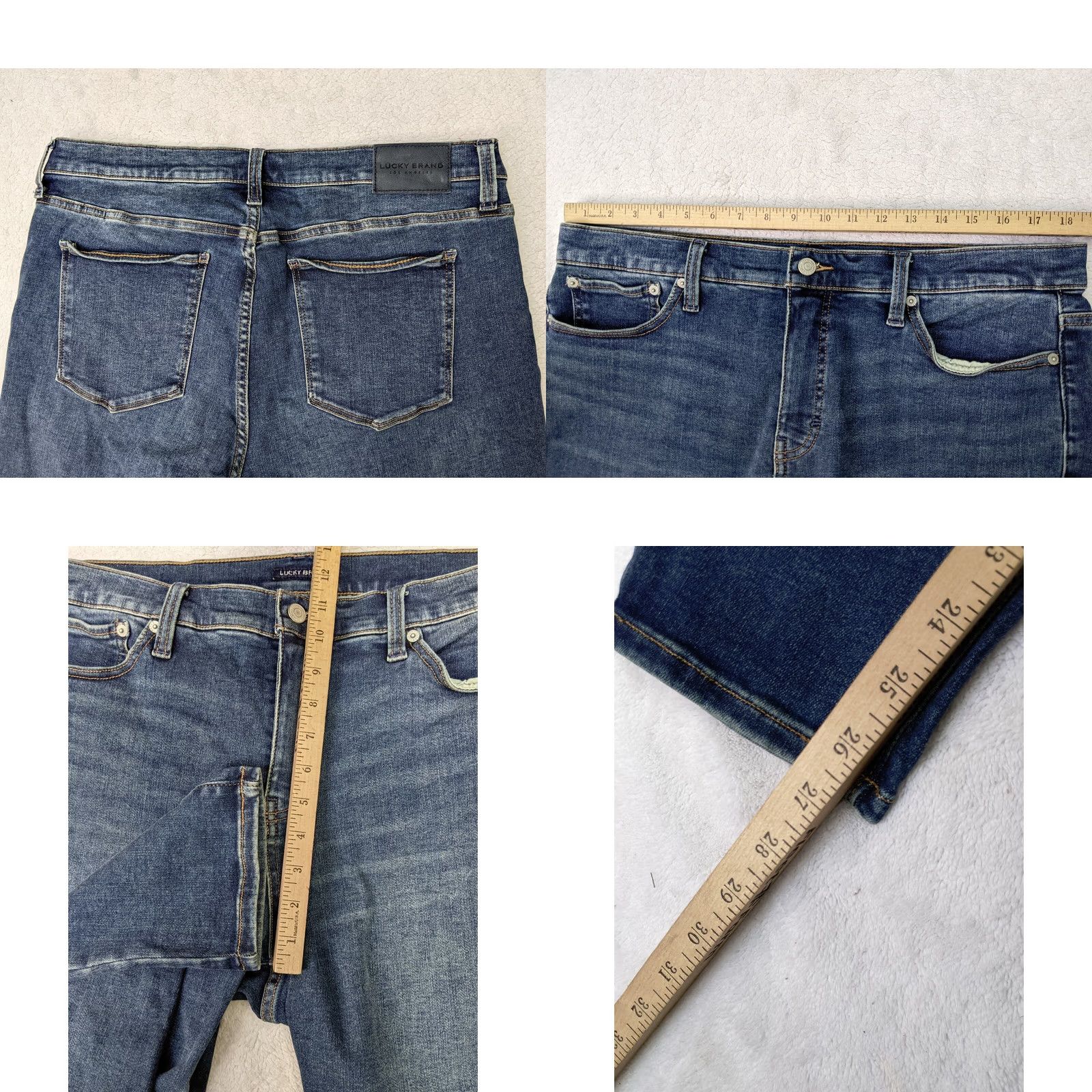 Lucky Brand Lucky Brand Jeans Skinny Womens 20 35 Blue Med Wash High Rise Ava Mid Rise Inseam 27 in Zip Fly Button Waist Stretch Denim JC Women Jeans Size 42" / US 20 - 8 Thumbnail