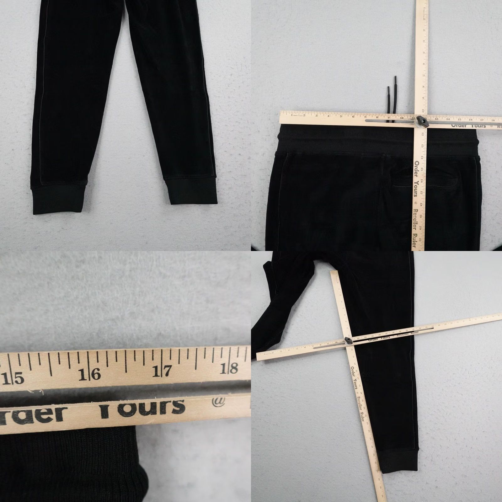 Hugo Boss HUGO BOSS Pants Mens M Black Velour Jogger Sweatpants Sweatpants Tracksuit Sweatpants Size 40R - 8 Thumbnail