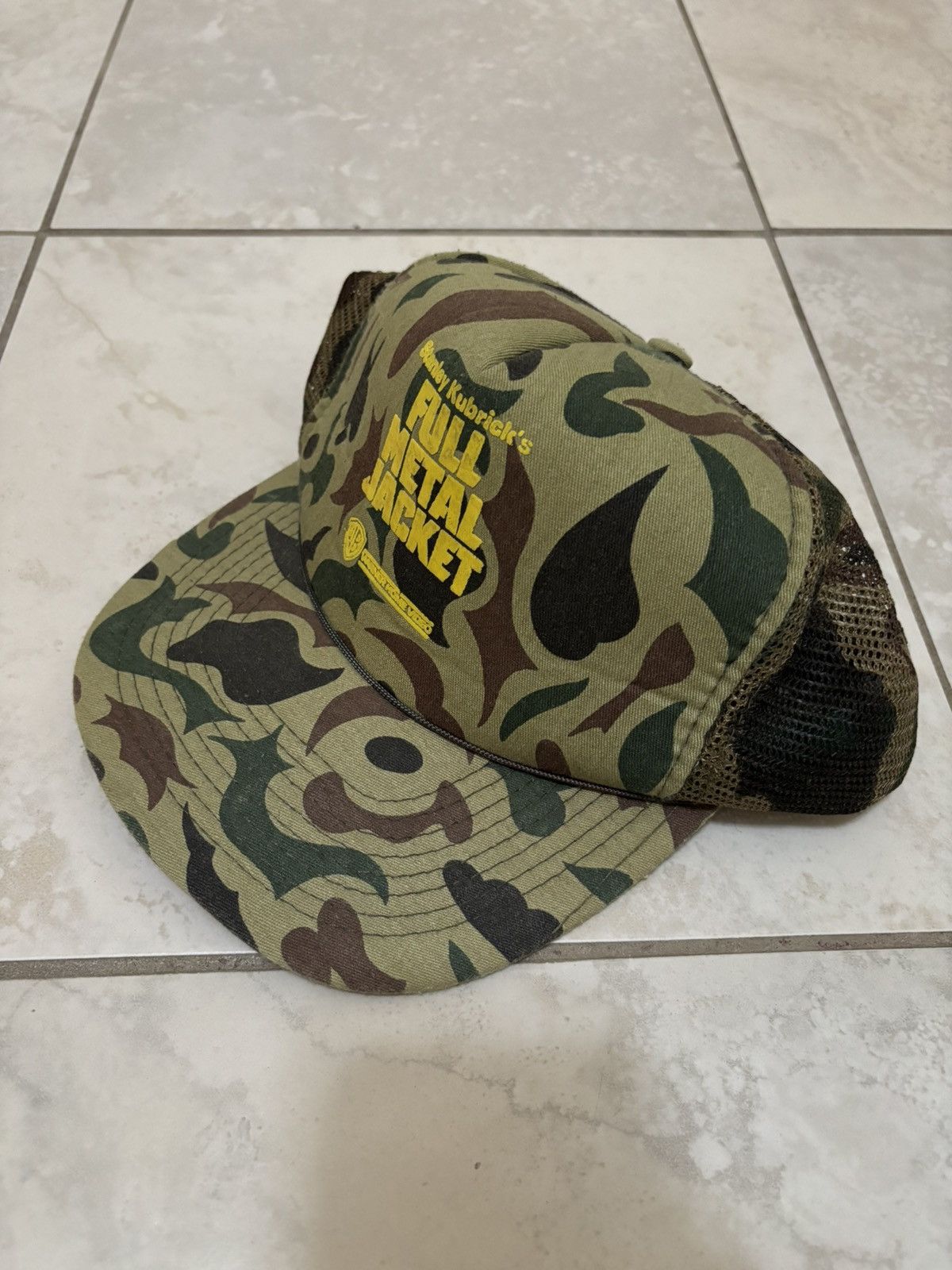 Vintage Rare Vintage 80s Full Metal Jacket Stanley Kubrick Movie Hat Size ONE SIZE - 14 Thumbnail