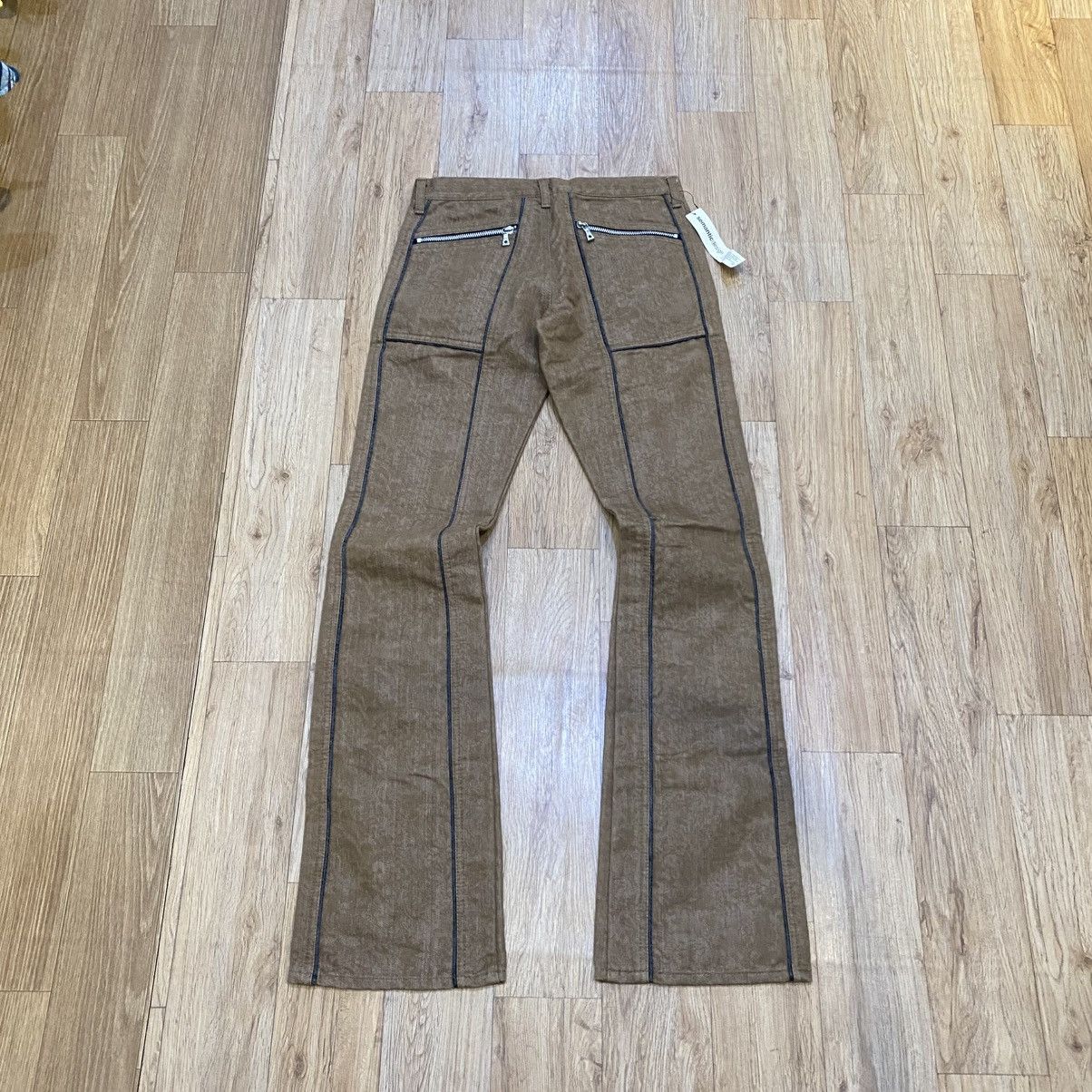 Tornado Mart 2000s NWT Semantic Design Flare Back Zip Pocket Denim Pants Size US 28 / EU 44 - 8 Thumbnail