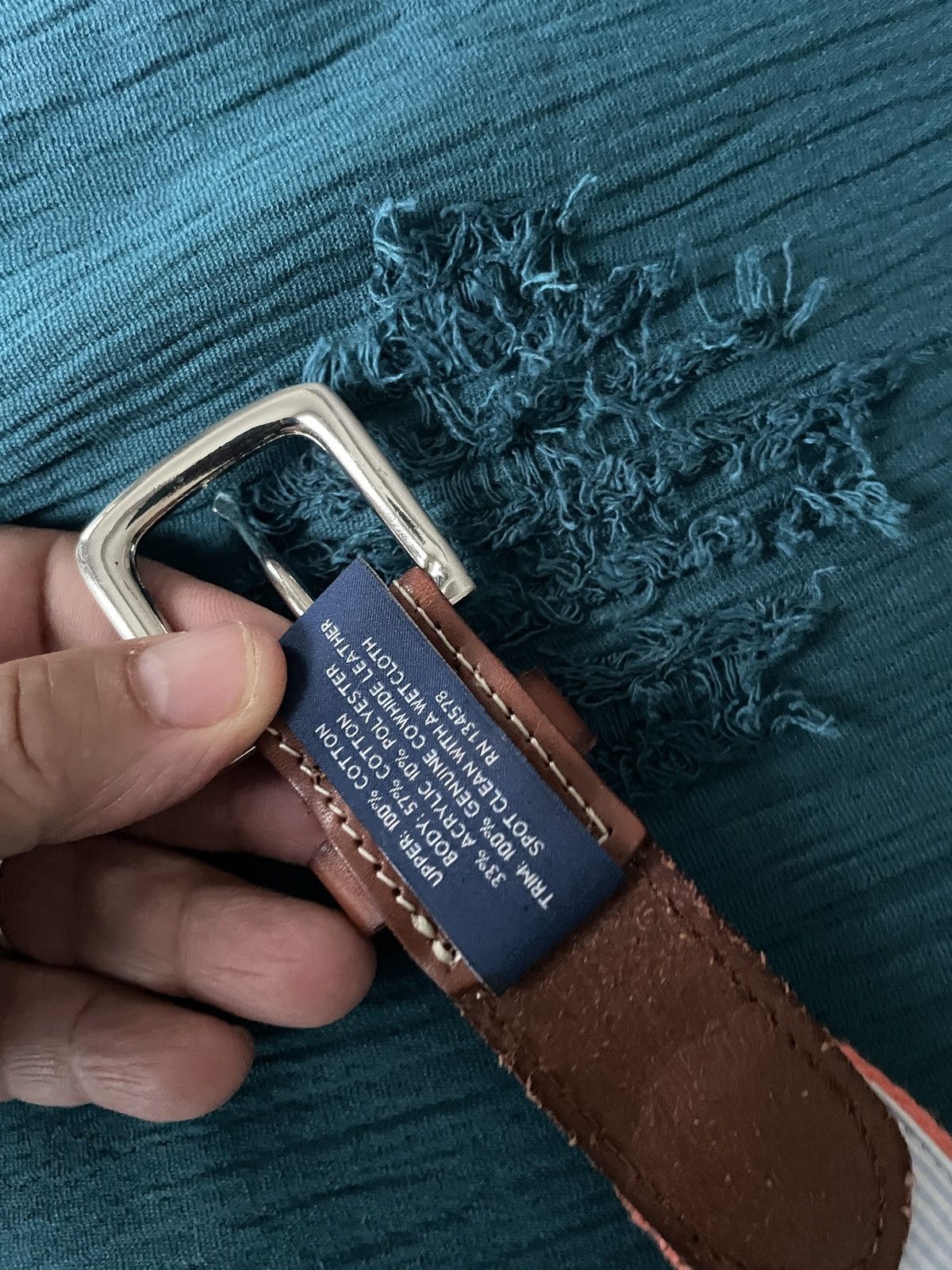 Vineyard Vines Canvas & Leather Pineapples belt Size ONE SIZE - 7 Thumbnail
