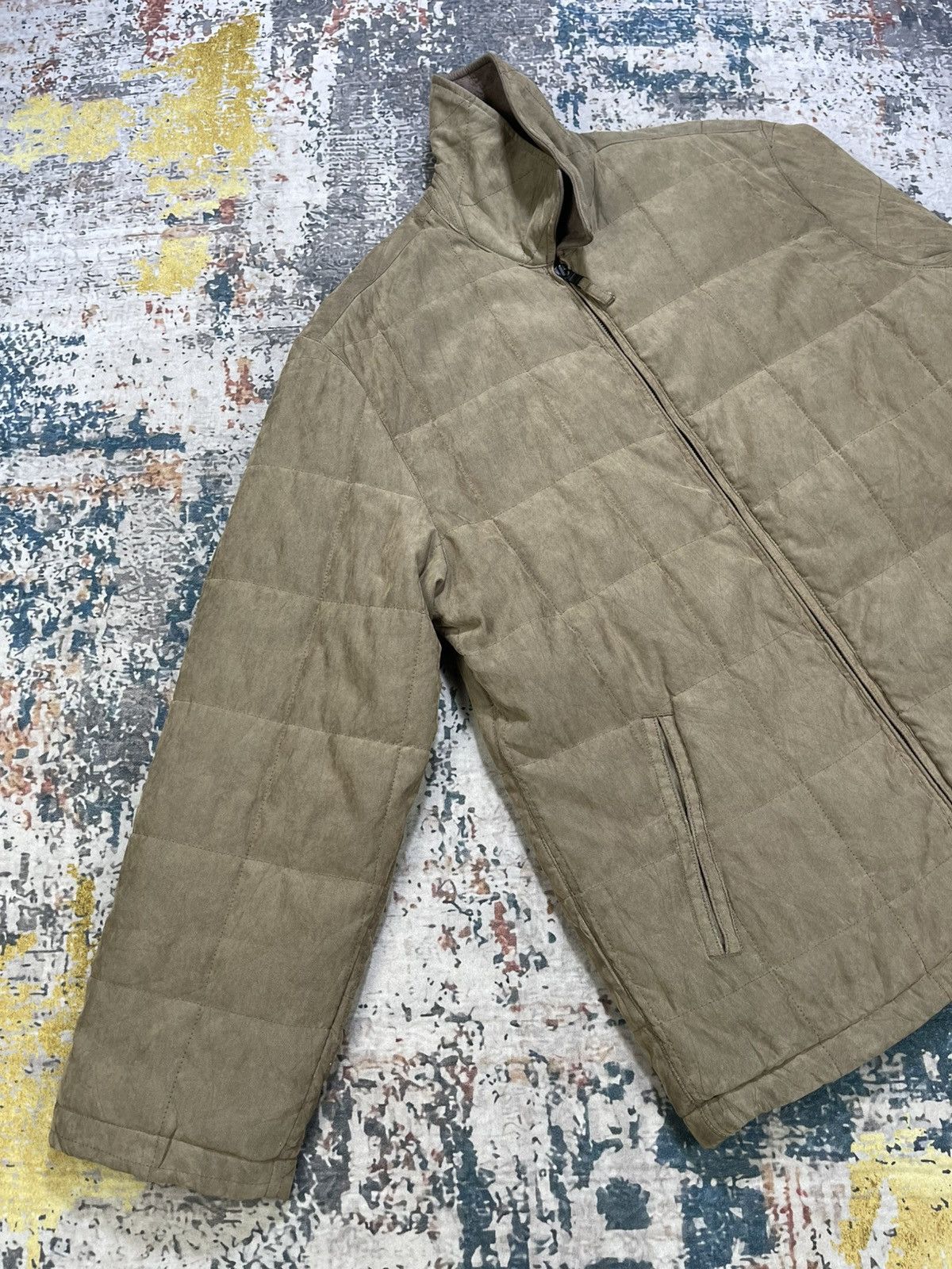 Nautica Vtg Nautica Quilted Leather Collar Padded Zip Up Jacket Size US M / EU 48-50 / 2 - 8 Thumbnail