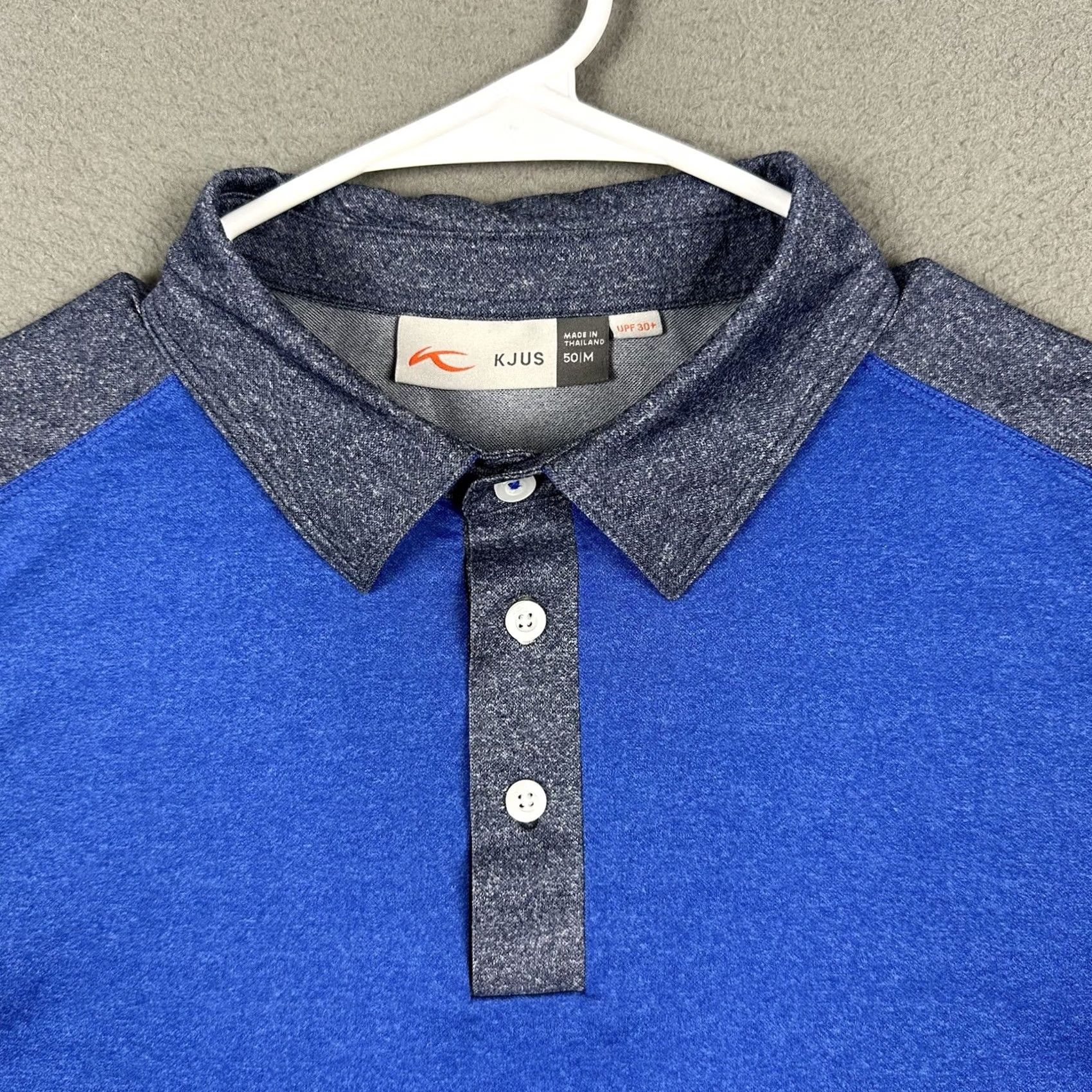 KJUS KJUS Shirt Mens M Blue Stowe Primeflex Polo Stretch Performance Golf UPF 30 Polo M Blue Sports Size US M / EU 48-50 / 2 - 3 Thumbnail