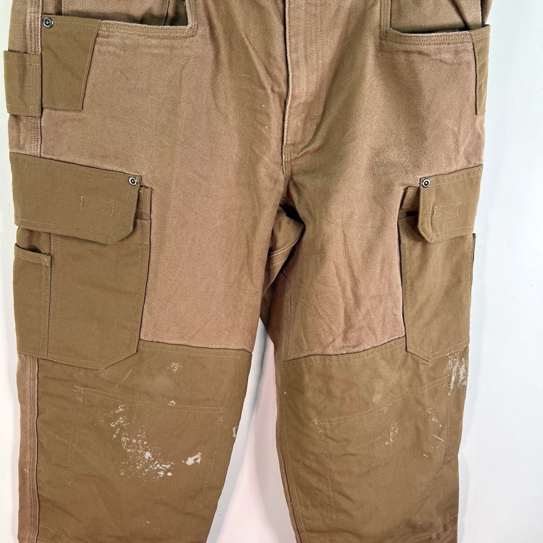 Vintage VINTAGE Duck Cargo Pants Men's Size 34 X32 Cotton Workwear Distressed Zipper Tan Size US 34 / EU 50 - 4 Thumbnail