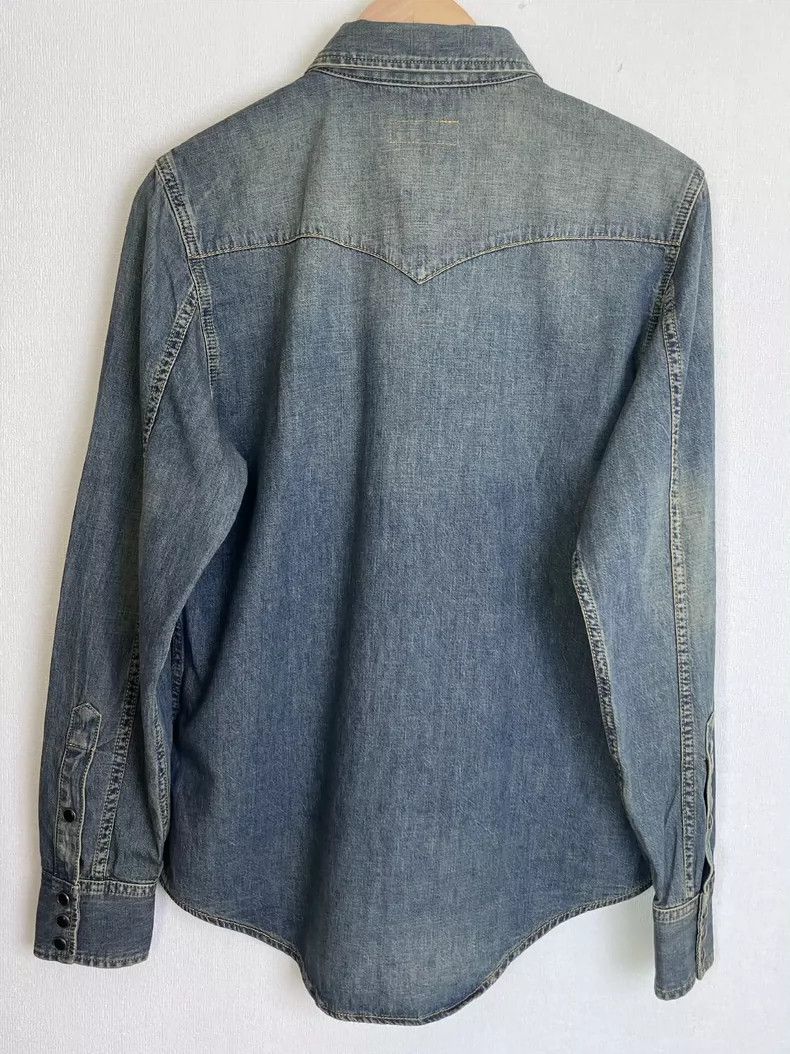 Saint Laurent Paris Saint Laurent ParisVintage Made Old Western Denim Shirt 25 Size US M / EU 48-50 / 2 - 2 Thumbnail