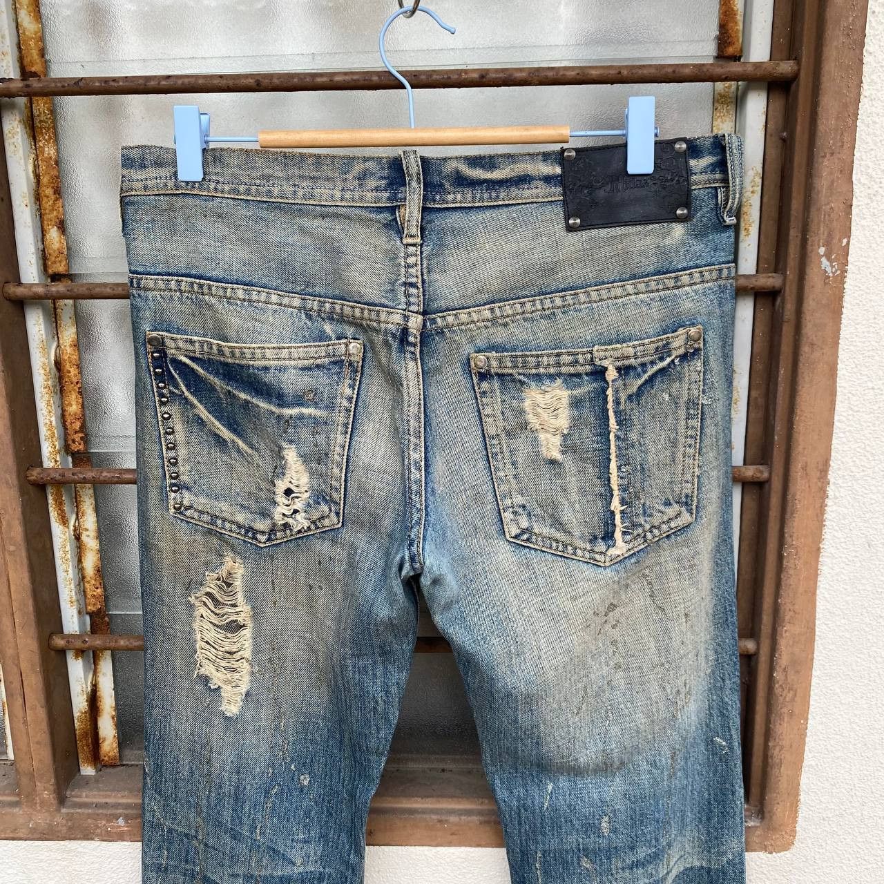 Japanese Brand ARCHIVE FLARE Midas Japan "Gimmick" Distressed Cyber Punk Size US 29 - 10 Thumbnail