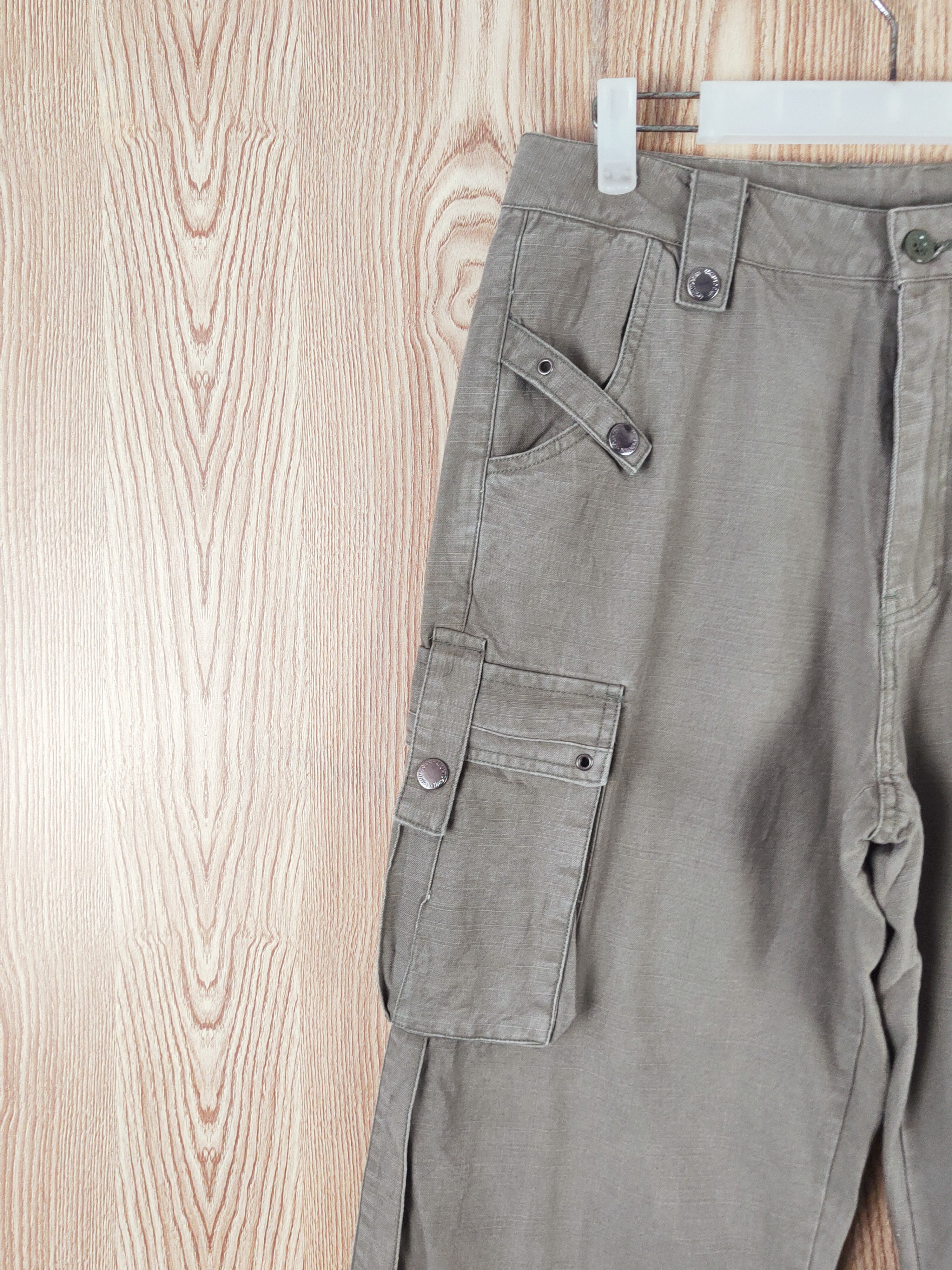 Japanese Brand Countdown Olive utility punk Multipocket Cargo Pants #W074 Size US 31 - 3 Thumbnail