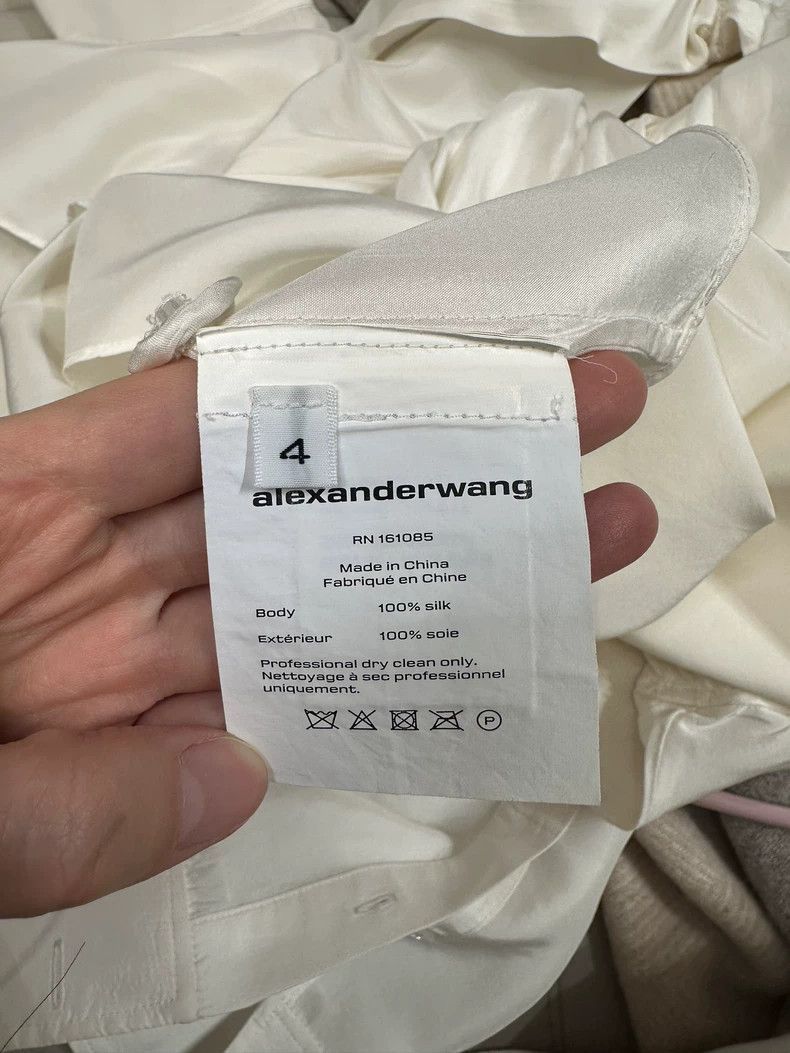 Alexander Wang Alexander Wang White Silk Shirt- Size S / US 4 / IT 40 - 4 Thumbnail