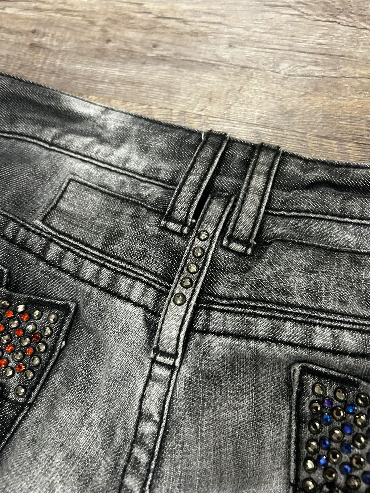 Robins Jeans 🔥 Cherokee Wash Straight Jeans with Custom Crystals 🔥 Size US 40 / EU 56 - 4 Thumbnail