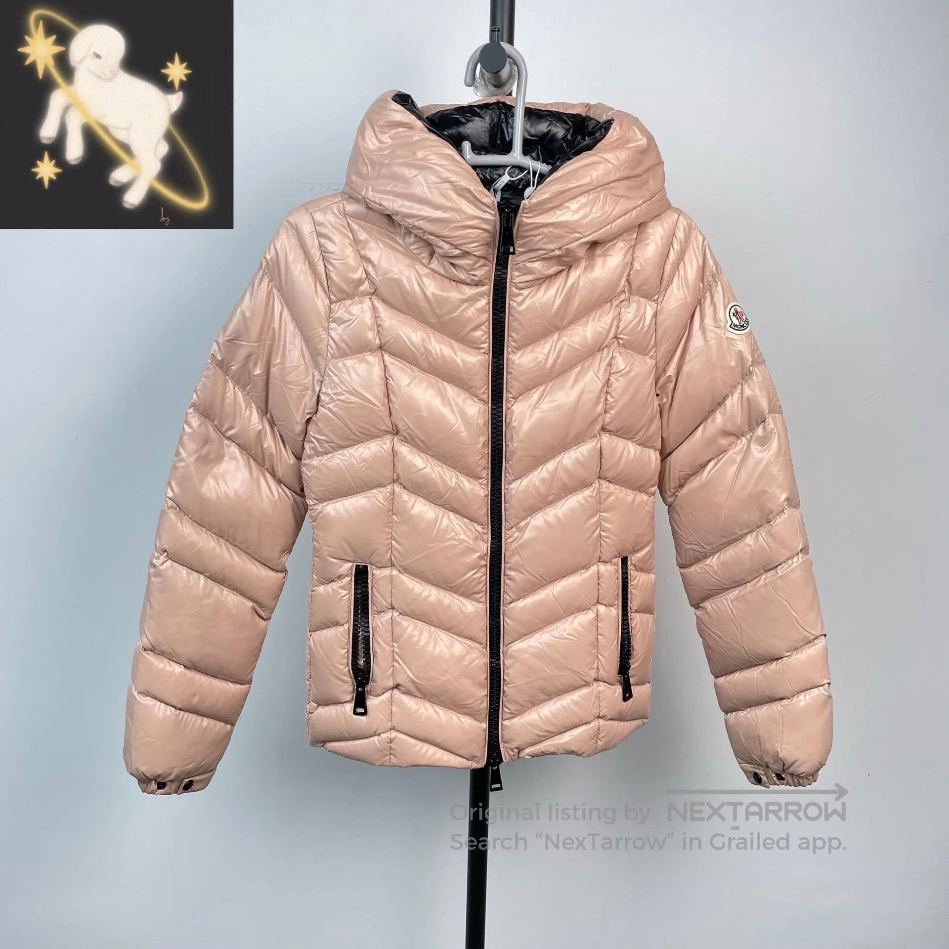 Moncler Moncler Pink Shiny Two-Sided Hooded Jacket Puffer Coat Sli Size XS / US 0-2 / IT 36-38 - 1 Thumbnail
