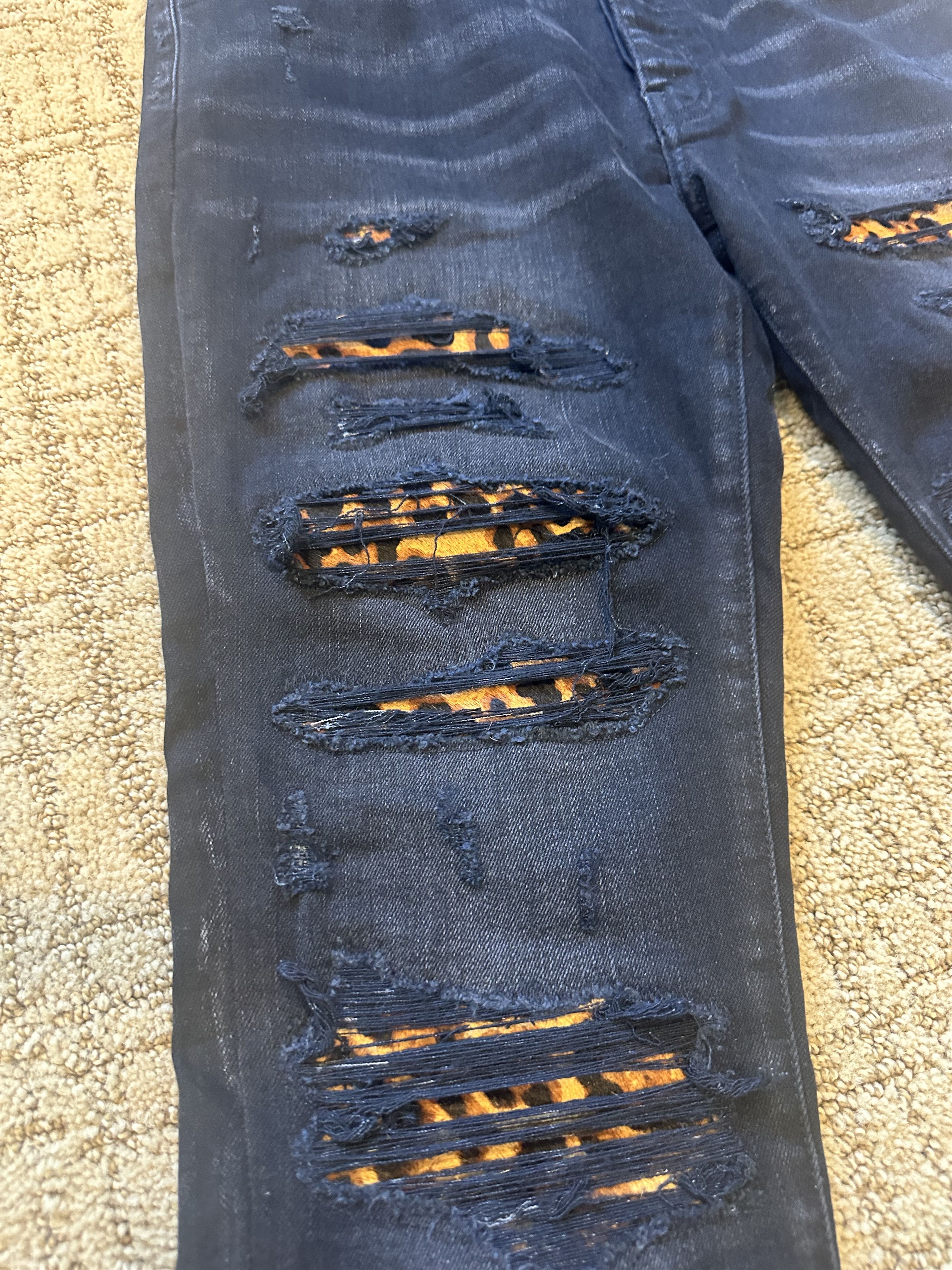 Amiri Amiri Leopard Black Jeans Size US 32 / EU 48 - 2 Thumbnail