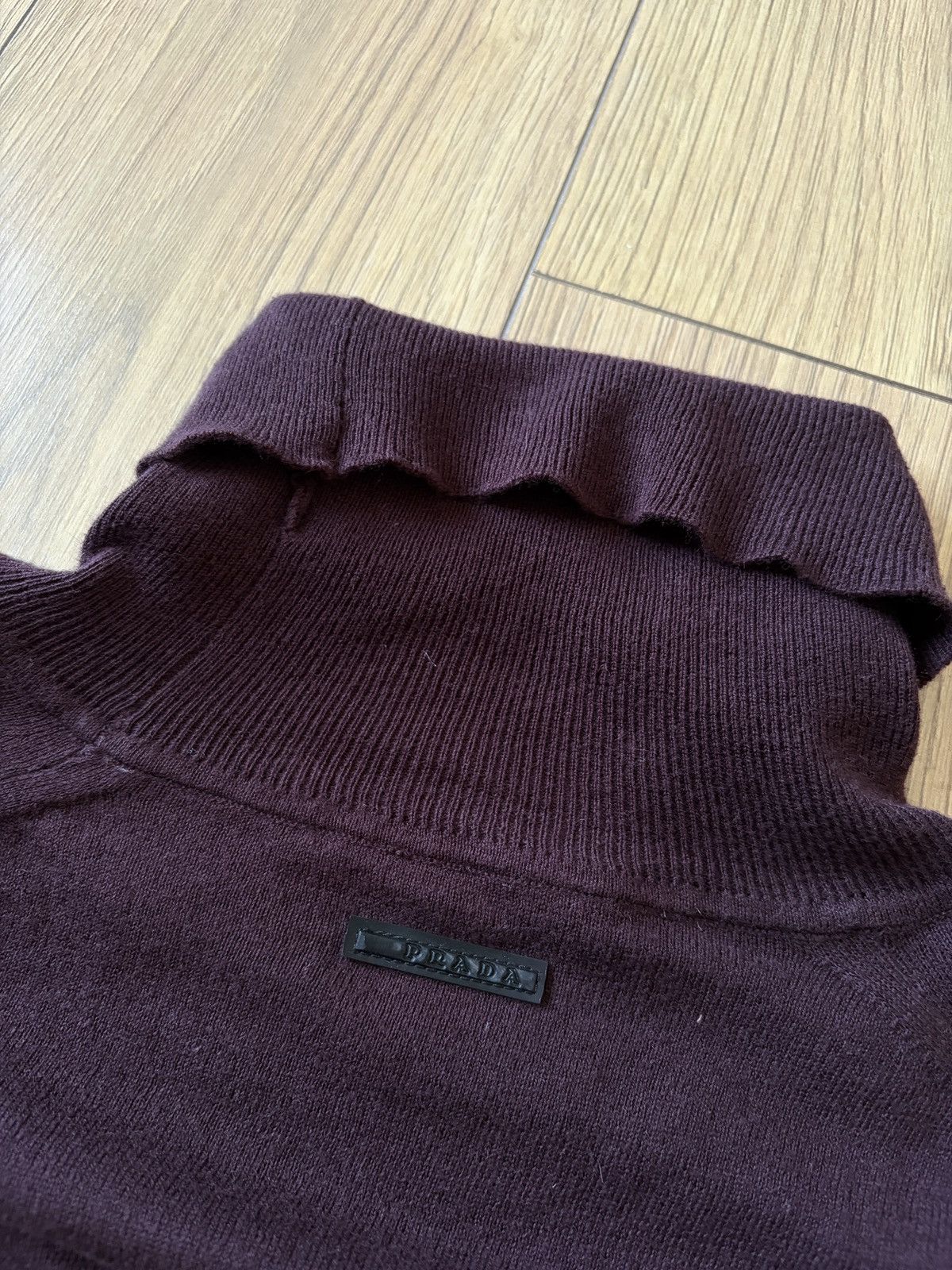 Prada Prada Burgundy Violet Turtleneck Sweater Size US XL / EU 56 / 4 - 5 Thumbnail