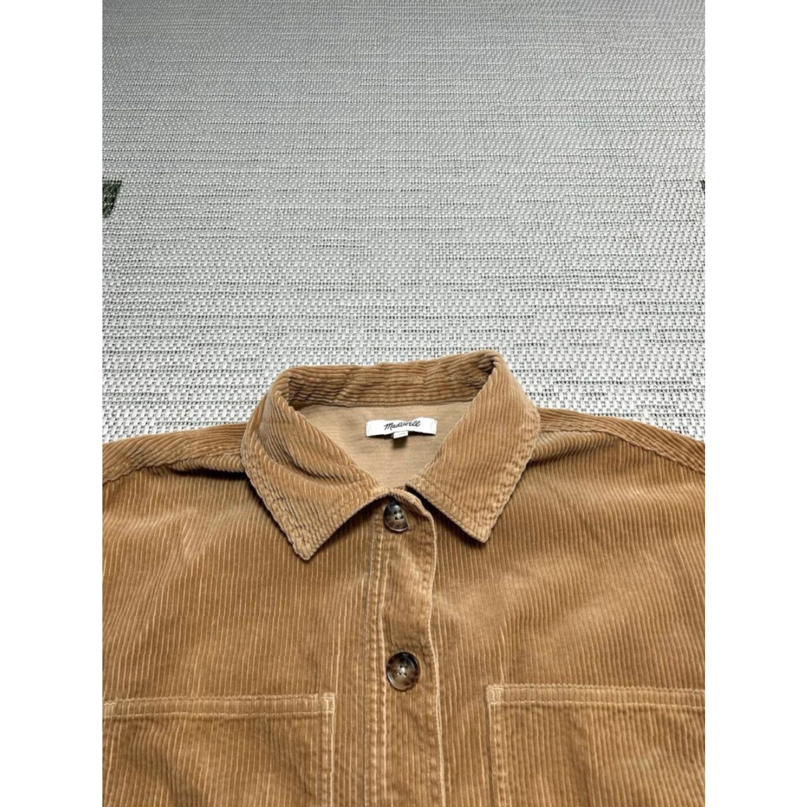 Madewell Madewell Shirt Womens Small Brown Cotton Corduroy Button Up Size S / US 4 / IT 40 - 2 Thumbnail