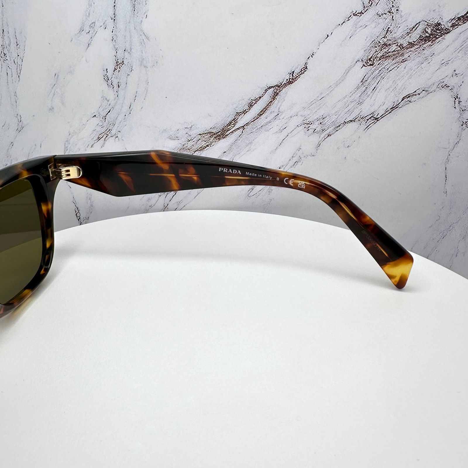Prada New PRADA Sunglasses Brown Tortoise Square Butterfly Size ONE SIZE - 8 Thumbnail