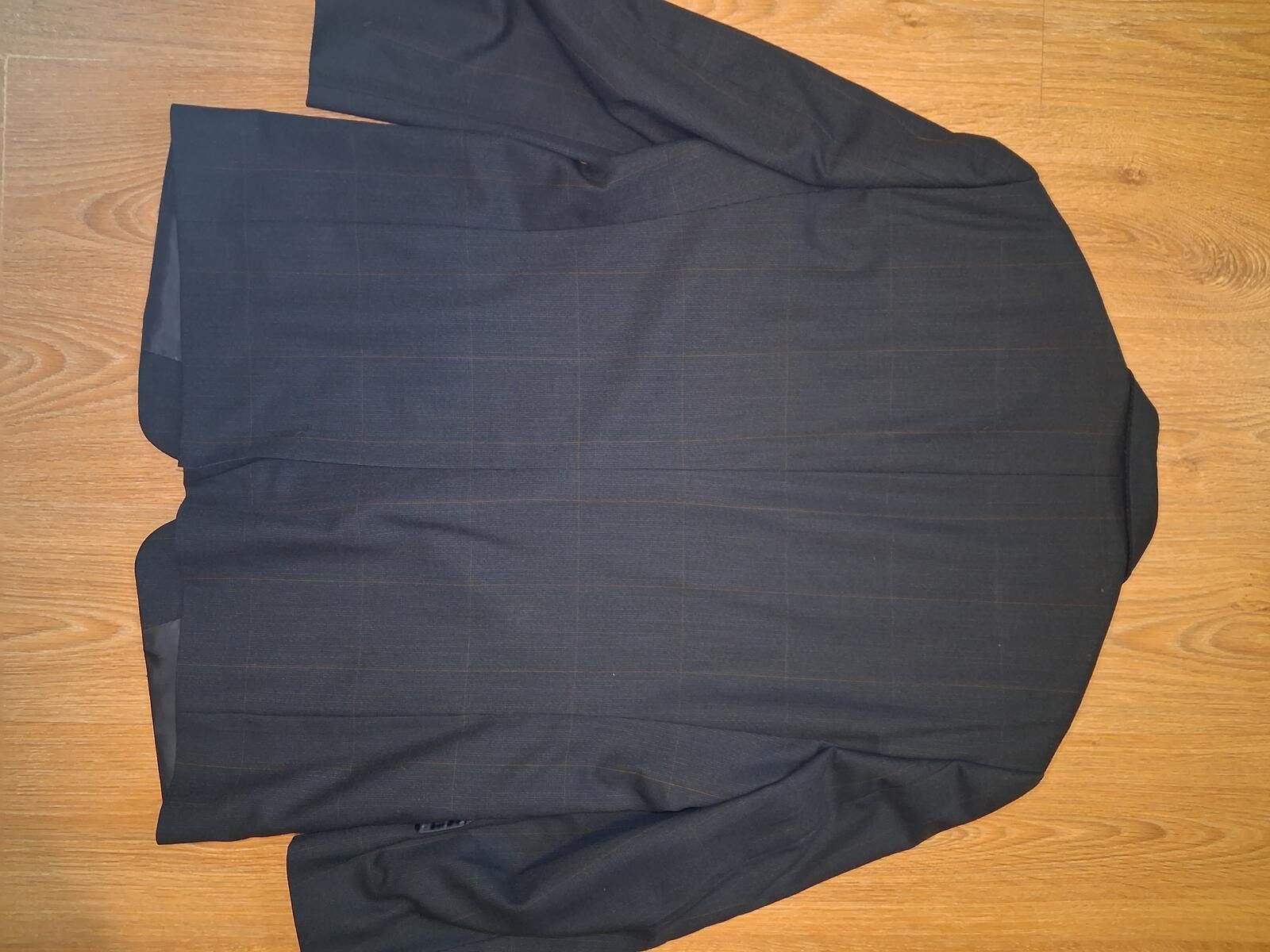 Hart Schaffner Marx Hart Schaffner Marx 2 Piece Suit 46L 40x30 Gray Check Wool Size 46L - 11 Thumbnail