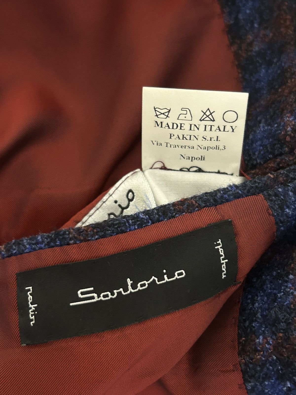 SARTORIO Sartorio Napoli Mens Dark Blue Wool Blazer Size 52 Size 52R - 6 Thumbnail