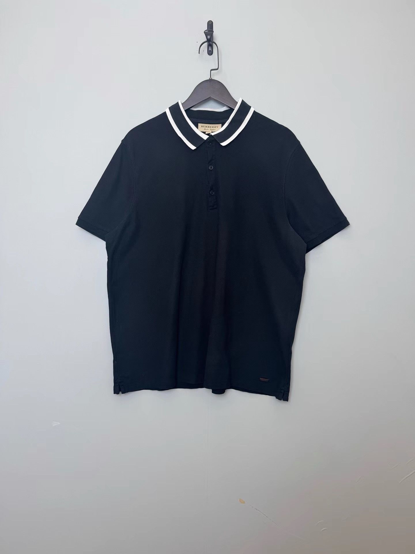 Burberry Burberry Black Short-Sleeve Polo Shirt K36 Size US XXL / EU 58 / 5 - 1 Thumbnail