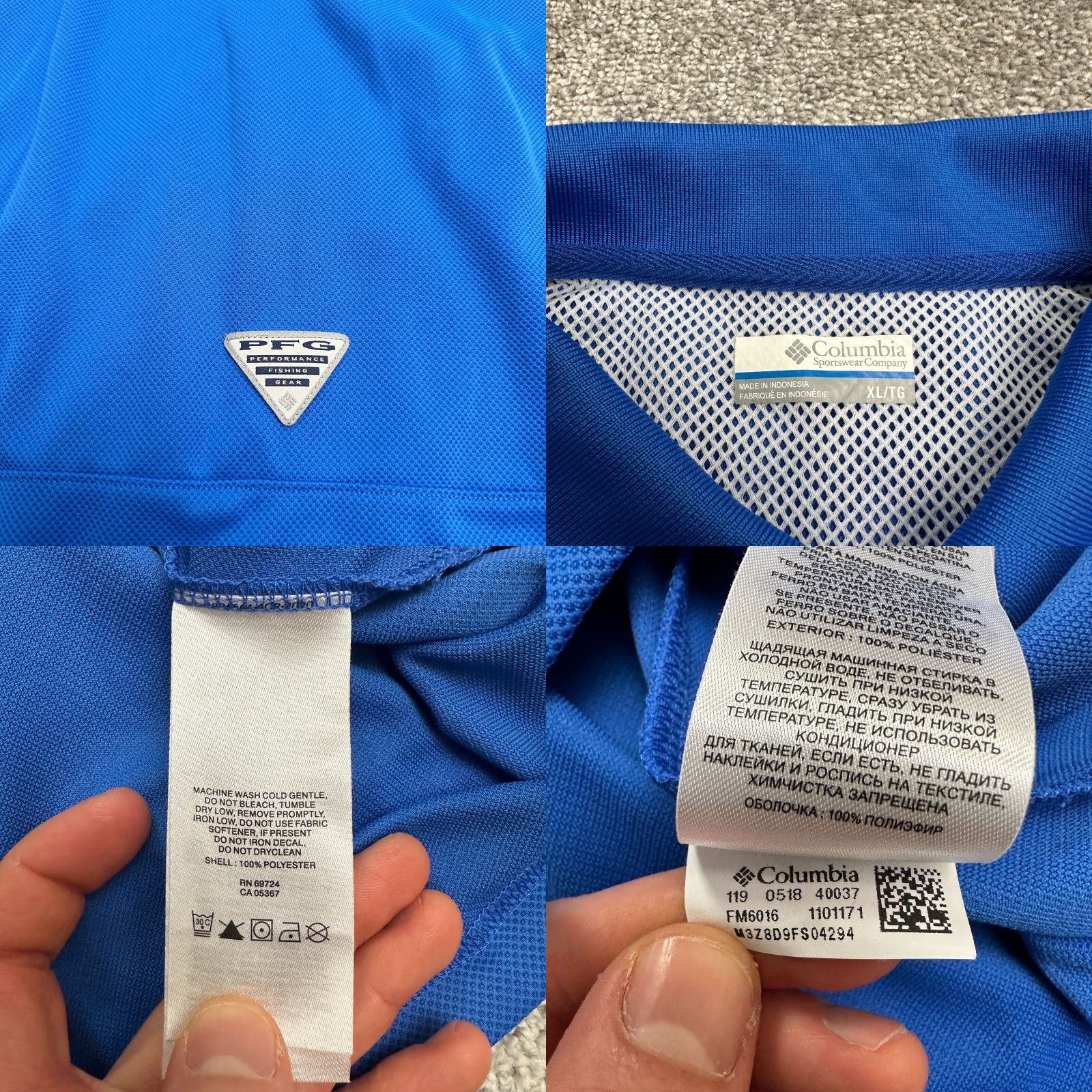 Vintage Columbia Shirt Mens XL Blue PFG Omni Shade Perfect Cast Fish Polo Short Sleeve Outdoor Sports Mens Size US XL / EU 56 / 4 - 8 Thumbnail