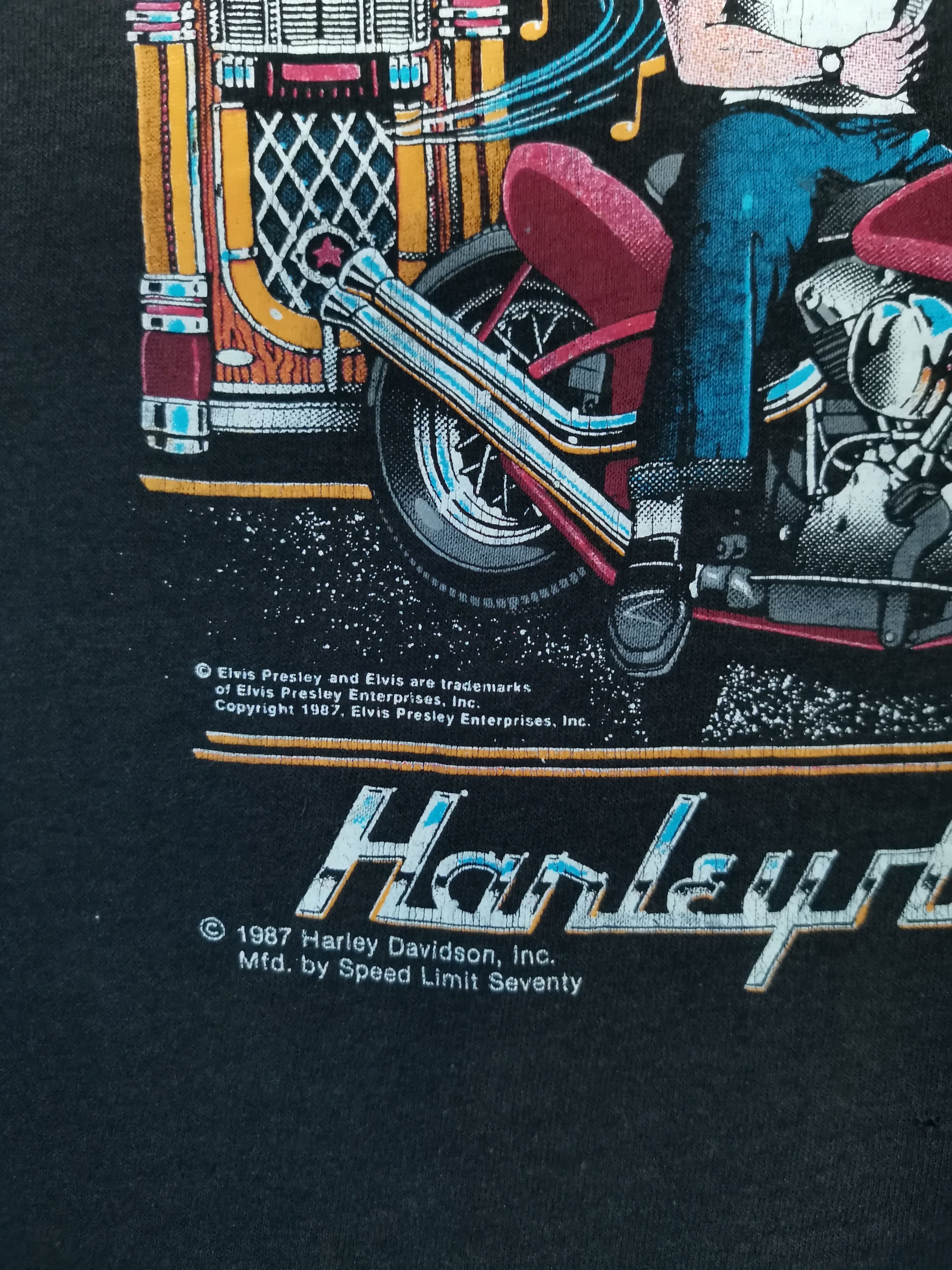 Band Tees Vintage Harley Davidson Elvis Presley Rockin n Rollin Size US M / EU 48-50 / 2 - 4 Thumbnail