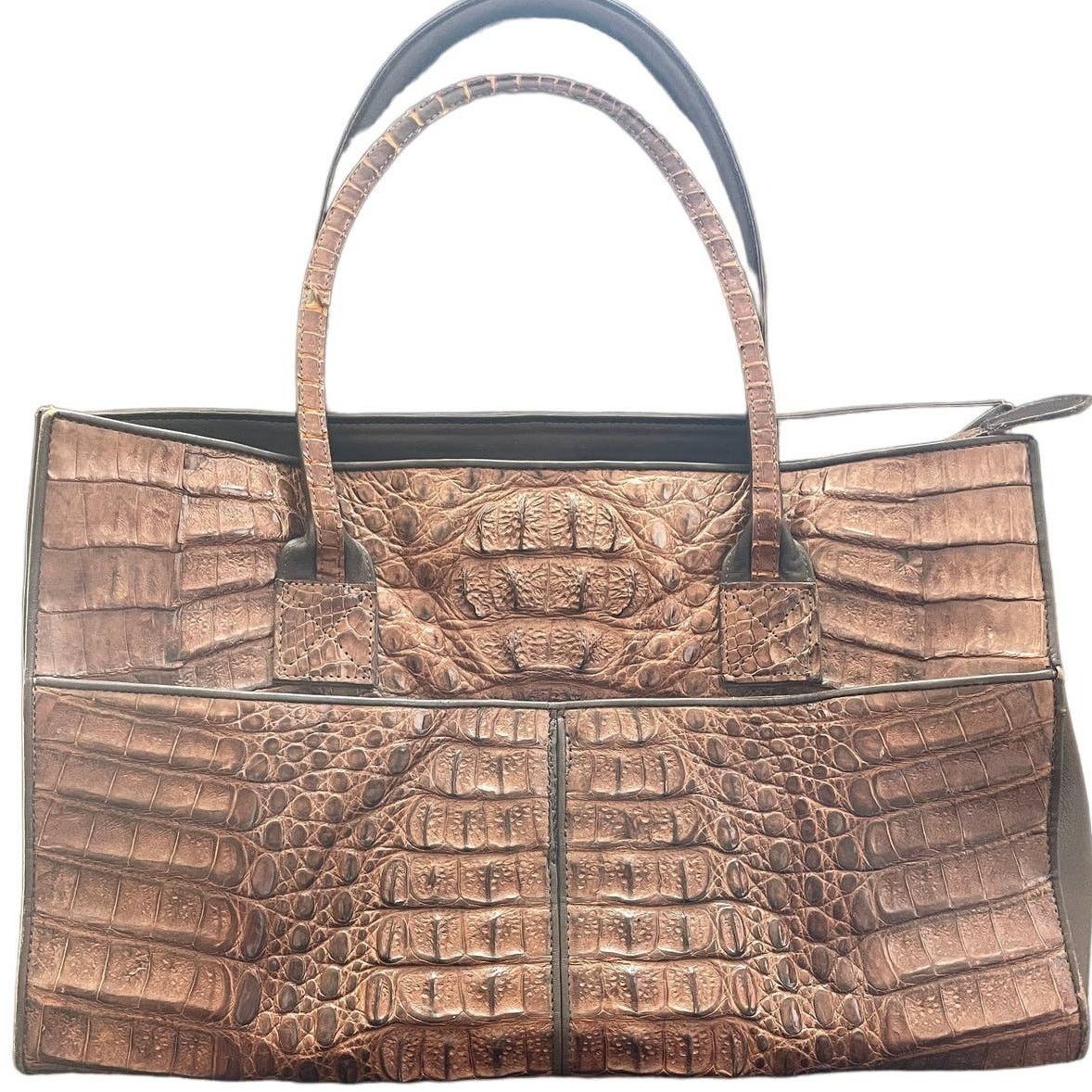 Other Vintage crocodile, leather tote bag Size ONE SIZE - 1 Thumbnail