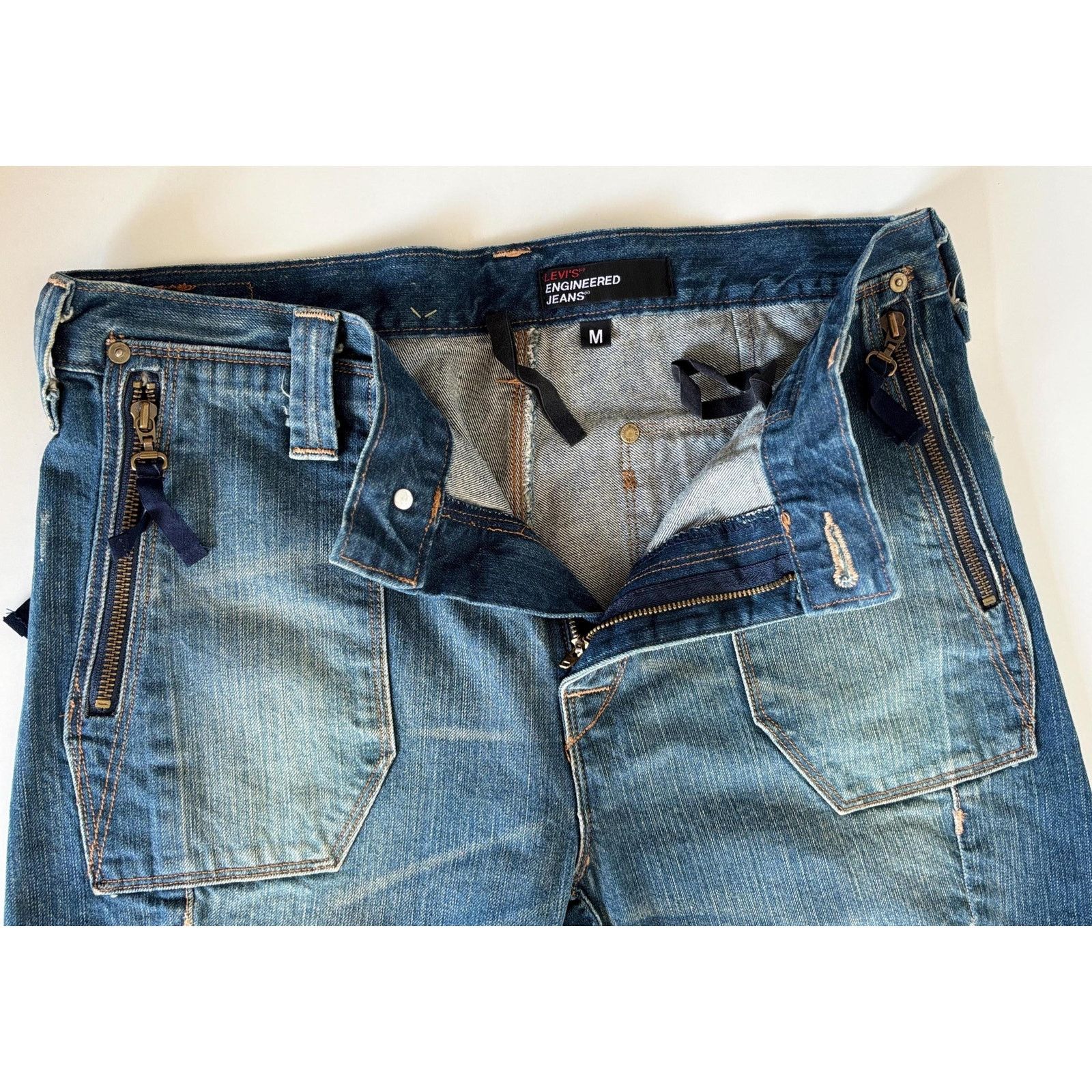 Japanese Brand × Levi's × Levi's Vintage Clothing Vintage Levi’s Engineered Jeans Capri M Blue Denim Y2K Pants Size US 30 / EU 46 - 7 Thumbnail