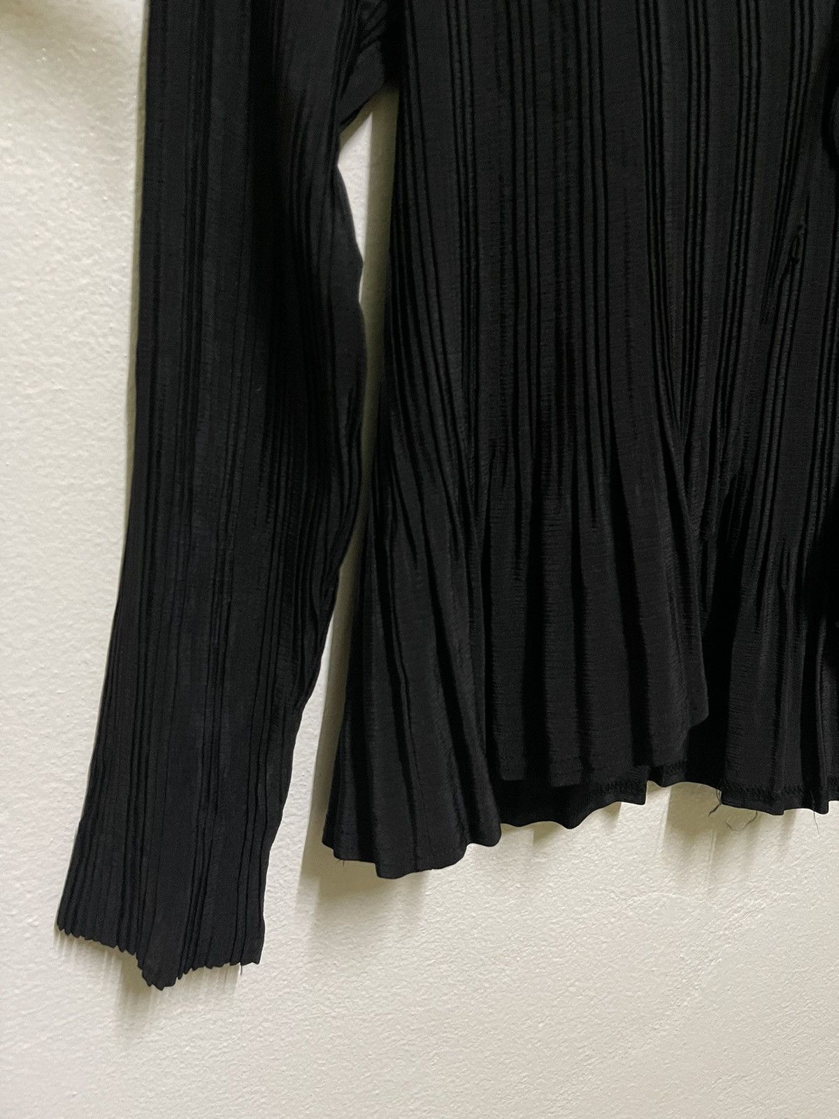 Japanese Brand Le Chic Pleated Cardigan Black M-L Size M / US 6-8 / IT 42-44 - 3 Thumbnail
