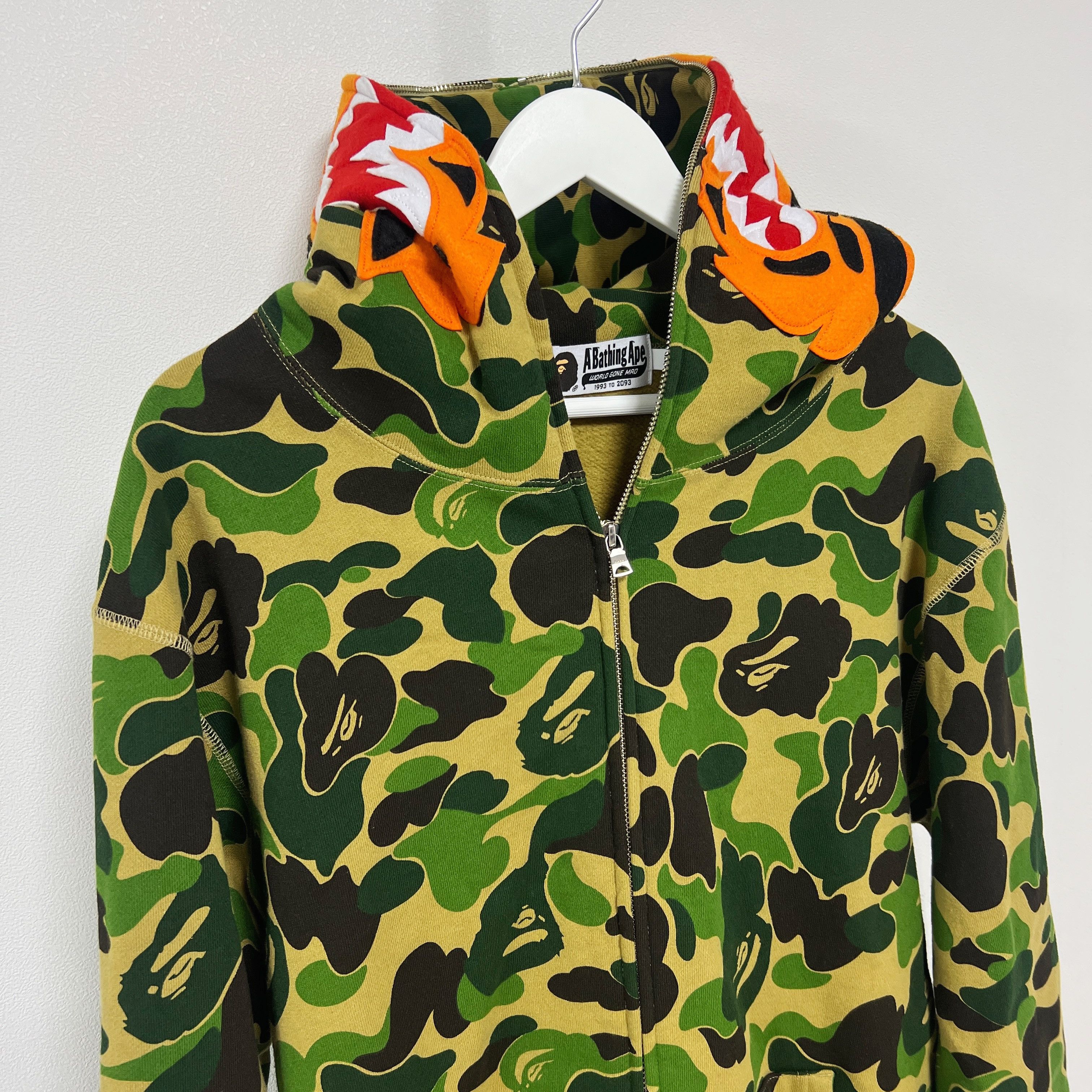 Bape BAPE ABC Camo Tiger Full Zip Hoodie Army Green Size US XXL / EU 58 / 5 - 3 Thumbnail