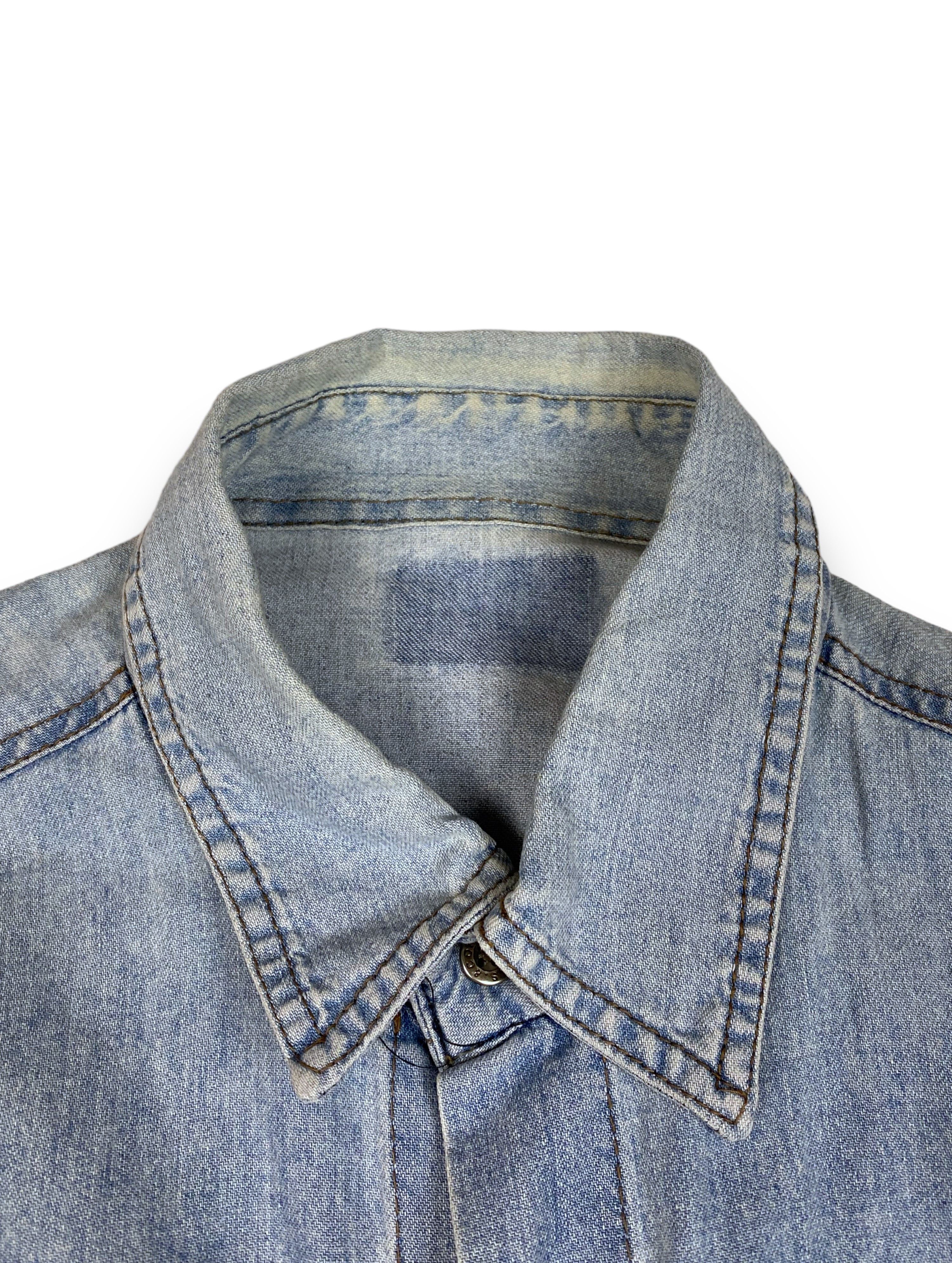 Jean 80s Vintage LEVI'S Big E White Tab Light Blue Denim Shirt Size US L / EU 52-54 / 3 - 7 Thumbnail