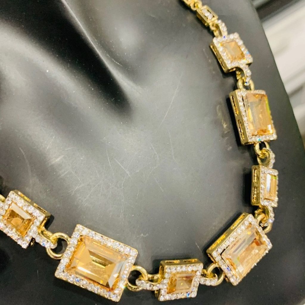 Other High Quality Gold jewelry set with Amber stones Size ONE SIZE - 5 Thumbnail