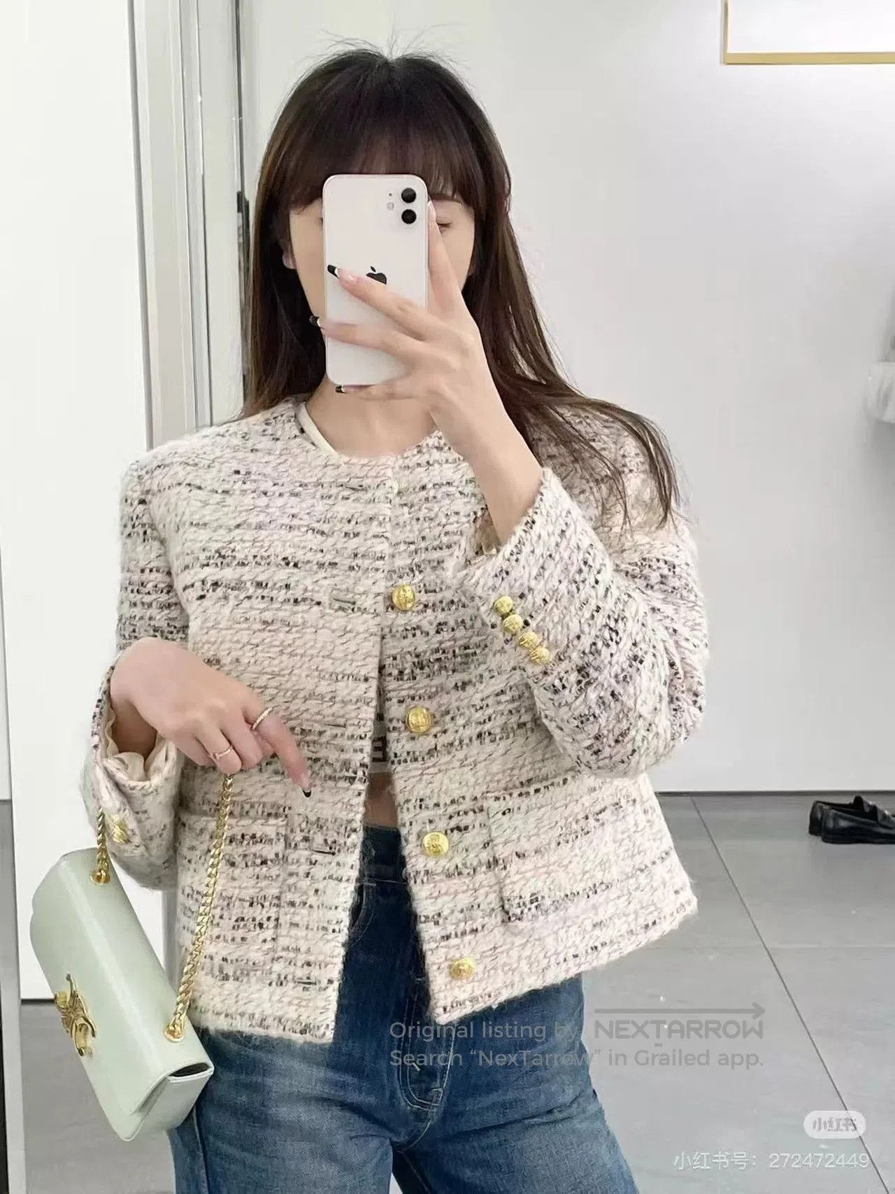 Celine Celine 2023 Cropped Tweed Coat. Size M / US 6-8 / IT 42-44 - 7 Thumbnail