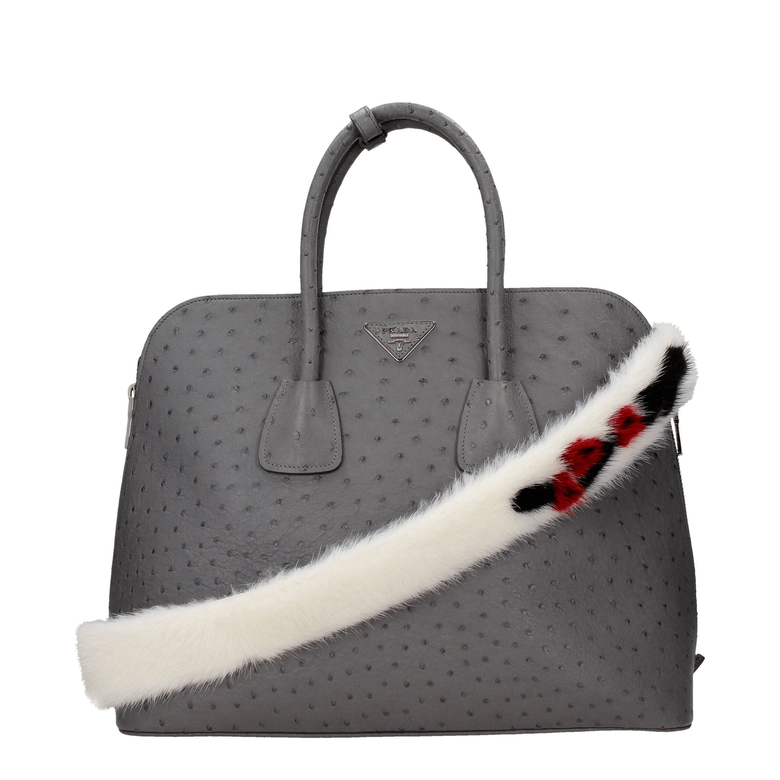 Prada Prada White Leather Shoulder Bag Size ONE SIZE - 1 Thumbnail