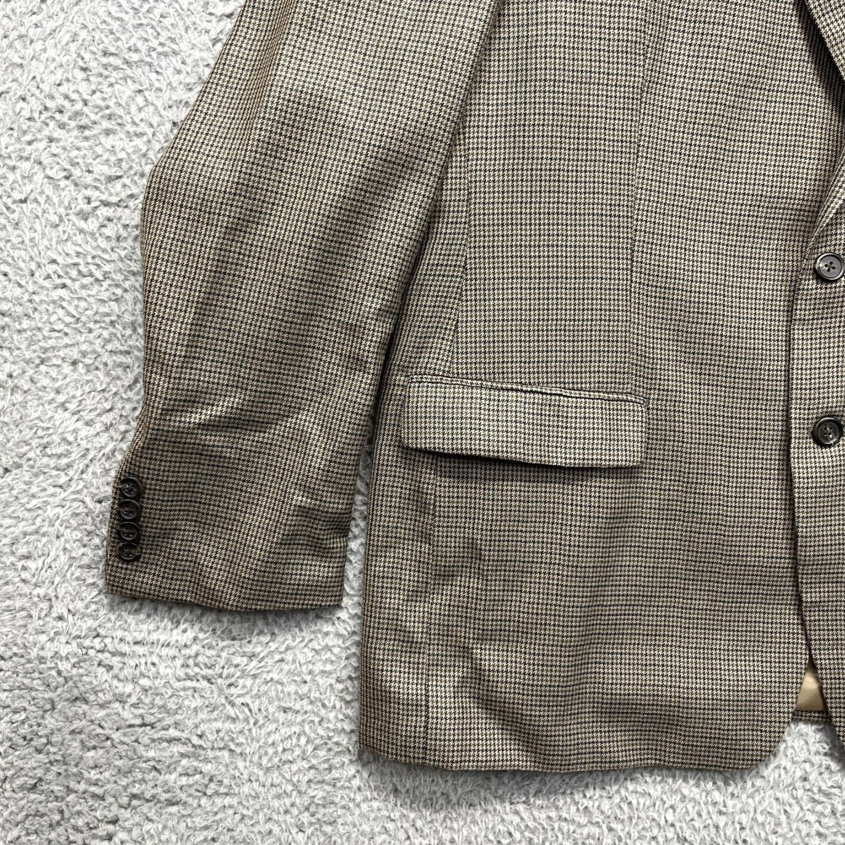 Ralph Lauren VINTAGE? No. Lauren Ralph Lauren Blazer Mens 48R Brown Silk Wool Check Tweed Sport Coat Shirt Jacket? Size 48R - 4 Thumbnail