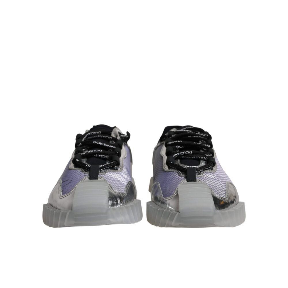Dolce & Gabbana Dolce & Gabbana Silver Black Nylon NS1 Low Top Sneakers Shoe Size US 8 / EU 41 - 2 Thumbnail