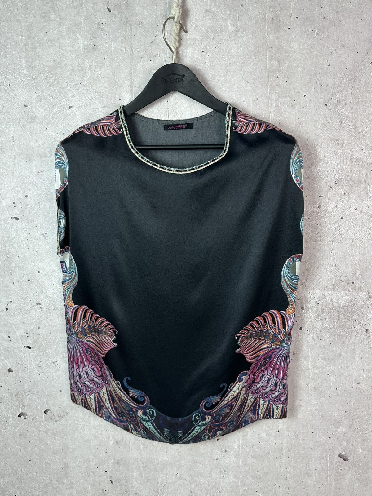 Custo Barcelona Custo Barcelona Silk Black Printed Sleeveless Women’s Blouse Size XS / US 0-2 / IT 36-38 - 1 Thumbnail