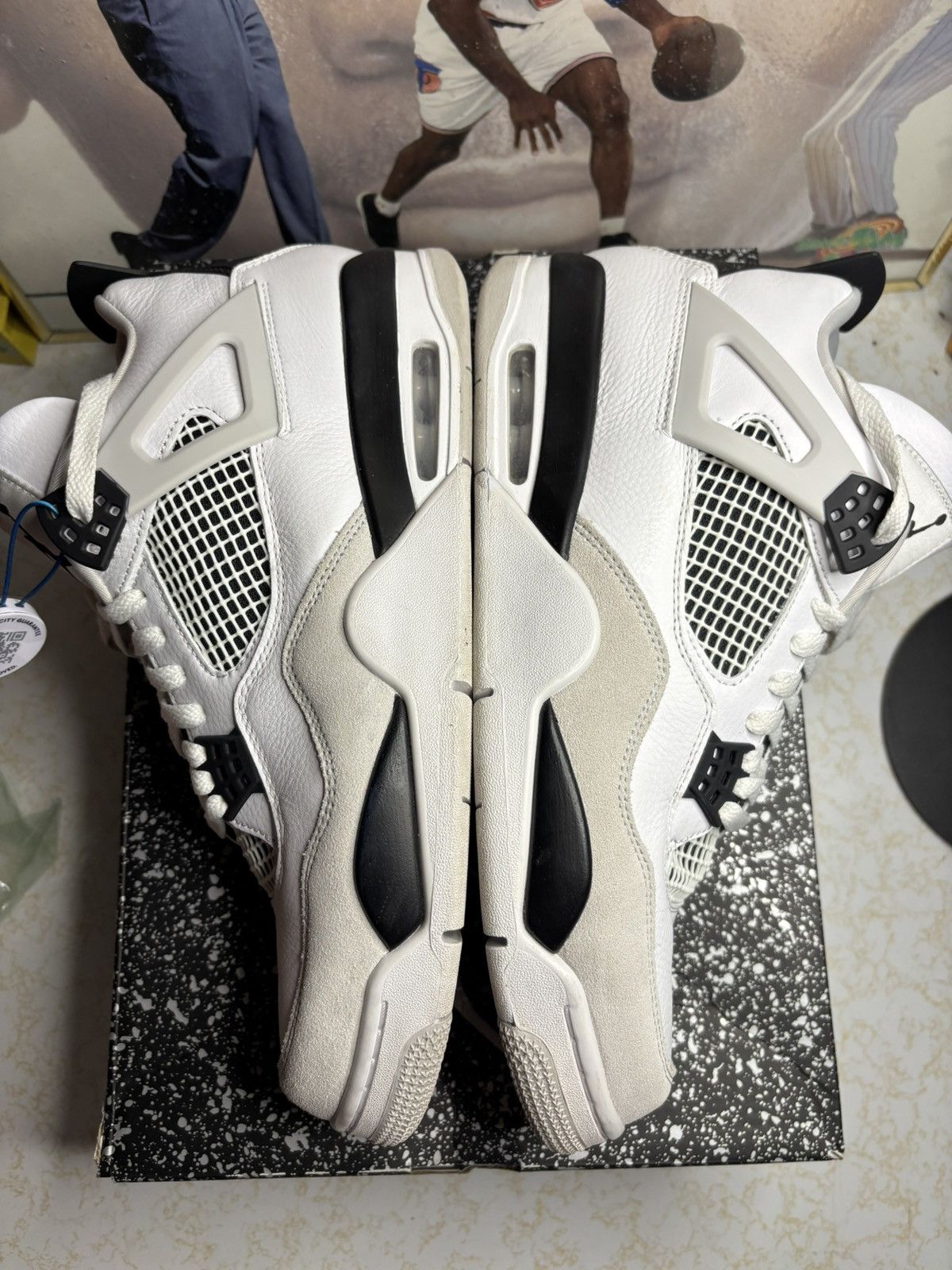 Jordan Brand Jordan Retro 4 ‘Military black’ Size US 12 / EU 45 - 4 Thumbnail