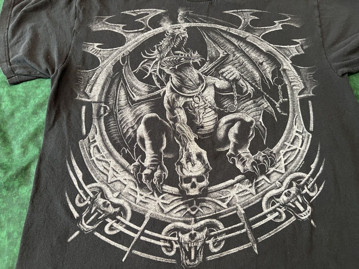 Liquid Blue × Vintage VTG LIQUID BLUE 2001 T-SHIRT DRAGON CATCHER BLACK SKULL TEE Size US XL / EU 56 / 4 - 2 Thumbnail